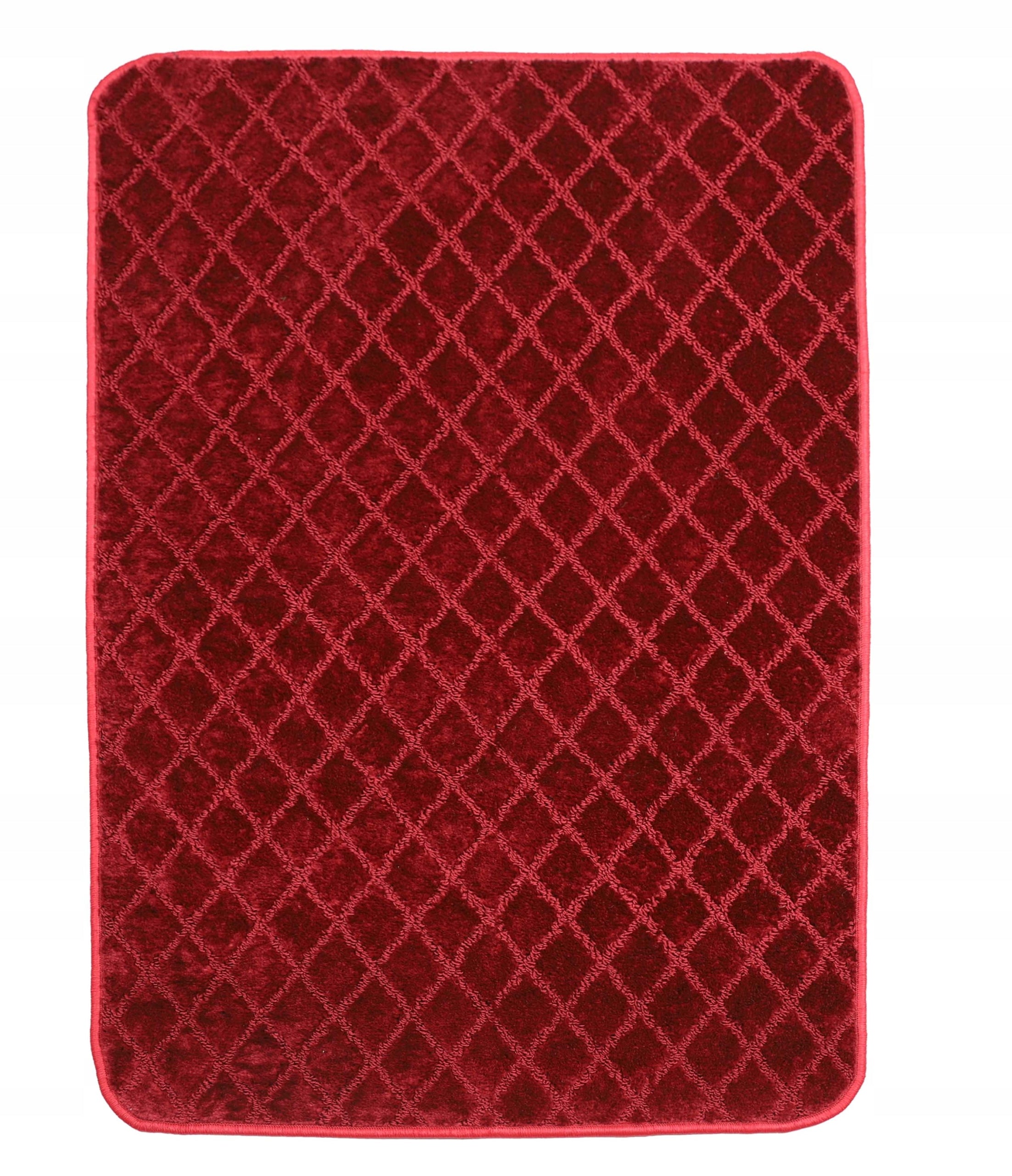 BATHROOM RUG NON-SLIP CUT ELEGANT BURGUNDY 80X120 cm Manufacturer code Dywanik do łazienki Luxus