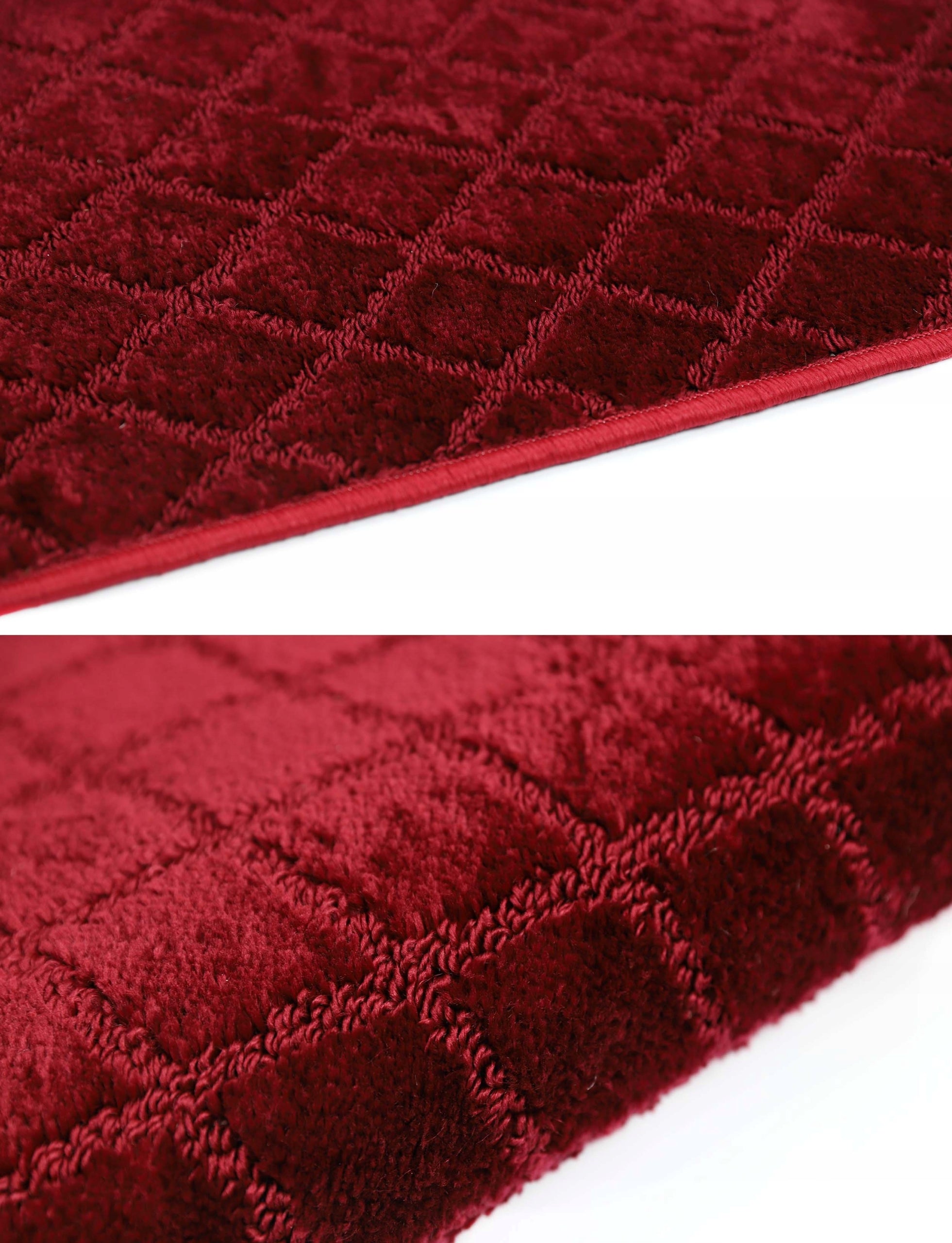 BATHROOM RUG NON-SLIP CUT ELEGANT BURGUNDY 80X120 cm Product width 80 cm
