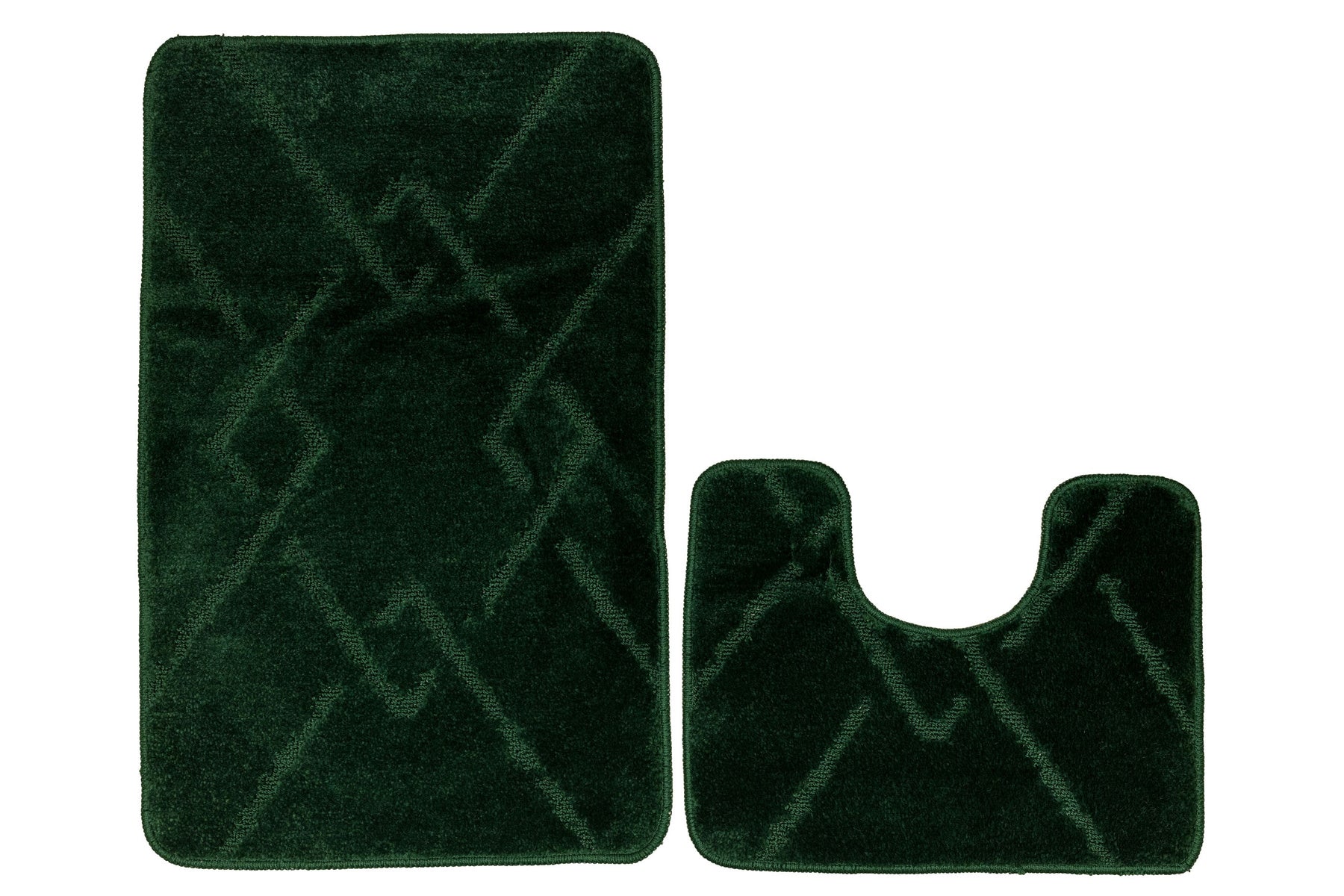 BATHROOM RUG NON-SLIP GREEN IN DIAMONDS MORENO 2-cz SET Manufacturer code moreno green 2cz