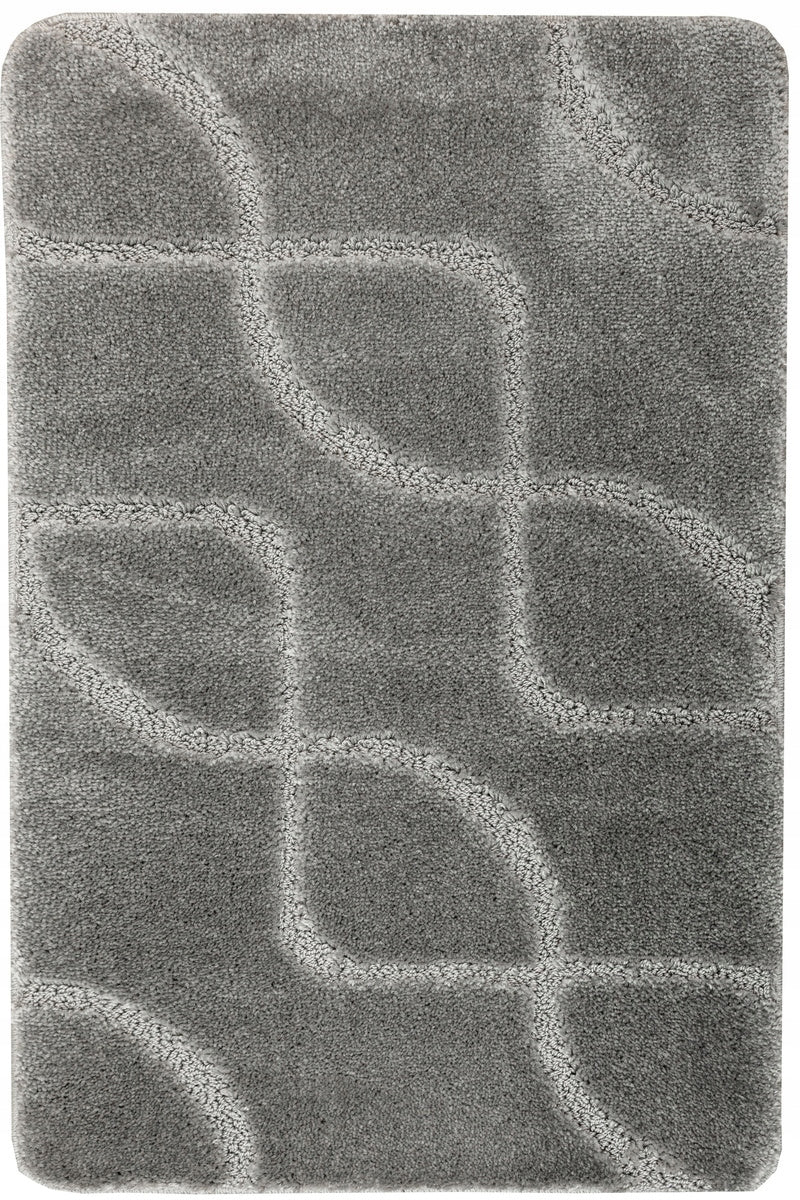 BATHROOM RUG NON-SLIP GREY SOFT LAUNDRY MAT 60x100 cm Length 100 cm