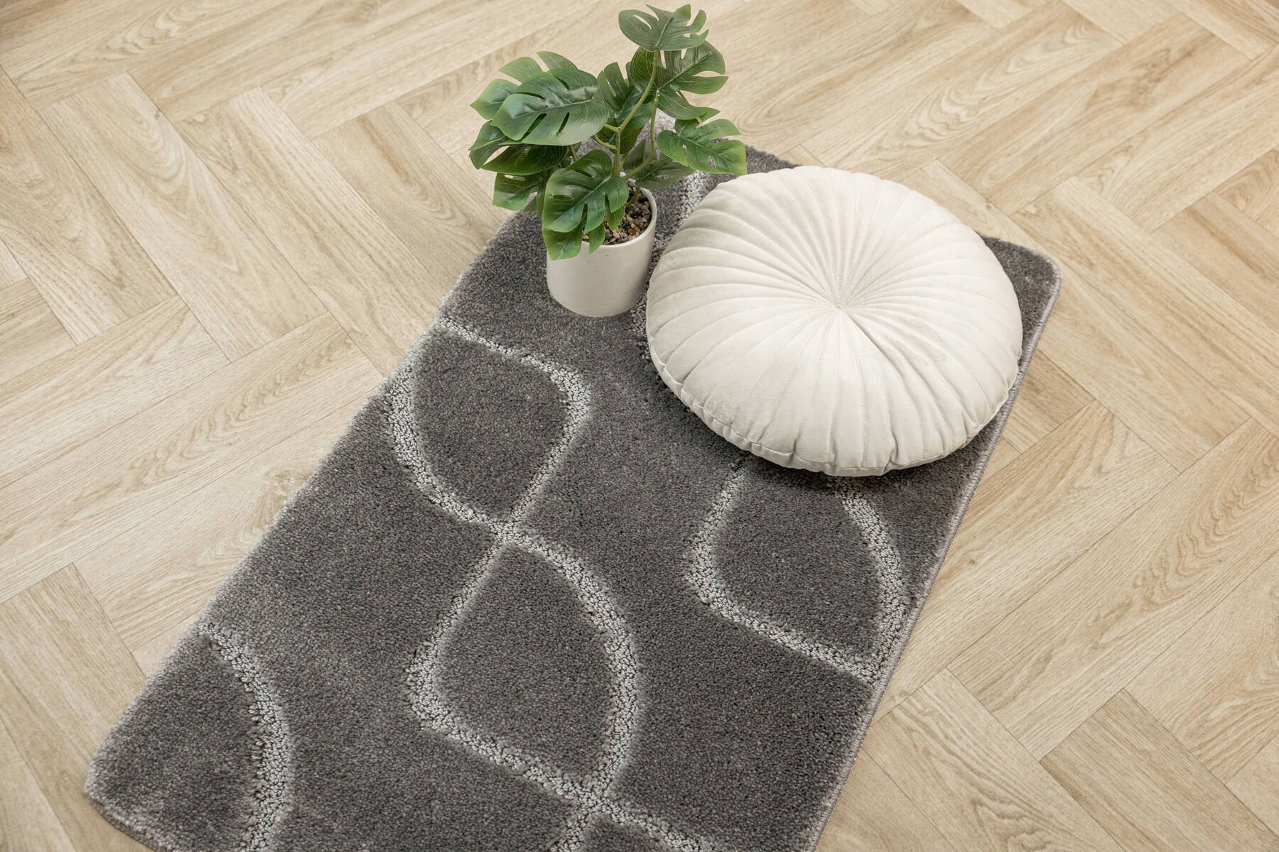 BATHROOM RUG NON-SLIP GREY SOFT LAUNDRY MAT 60x100 cm Thickness 25 mm