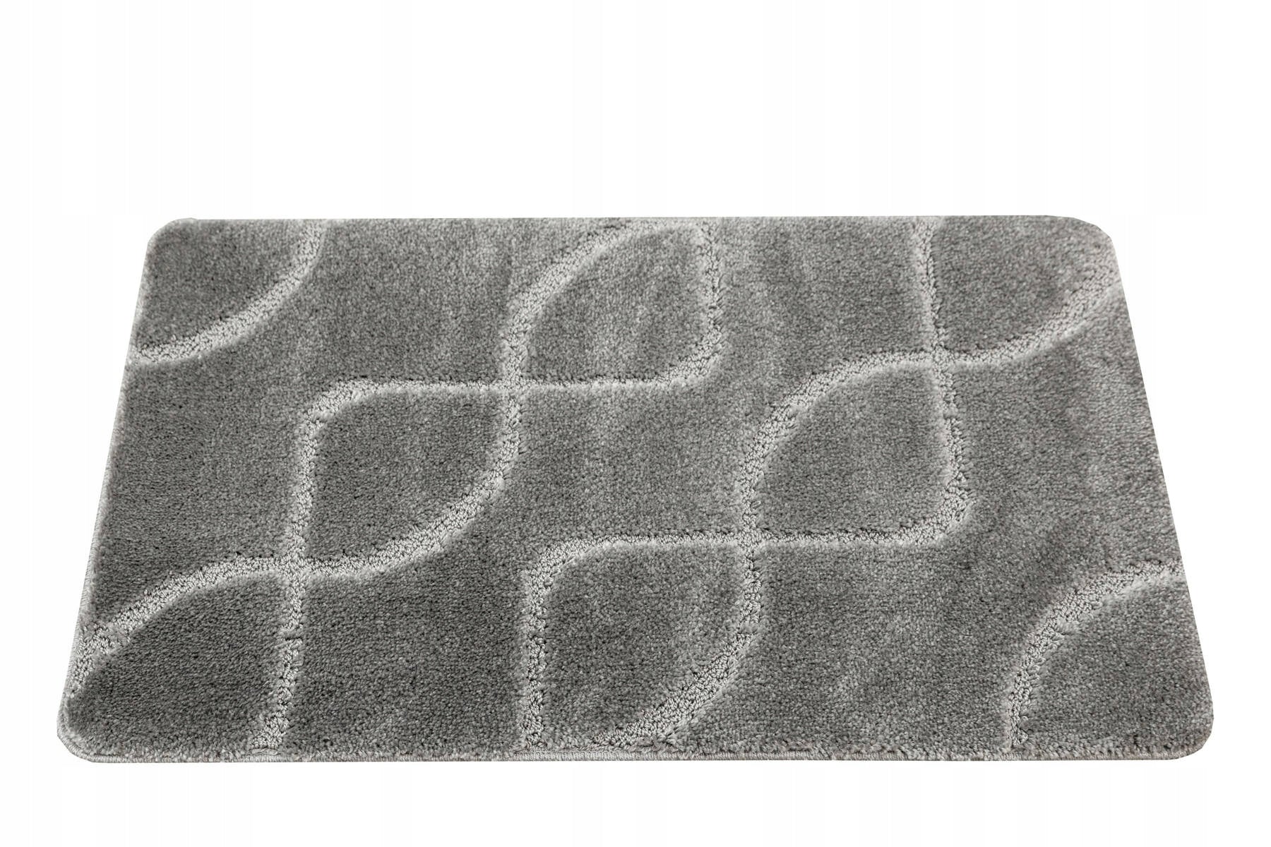 BATHROOM RUG NON-SLIP GREY SOFT LAUNDRY MAT 60x100 cm