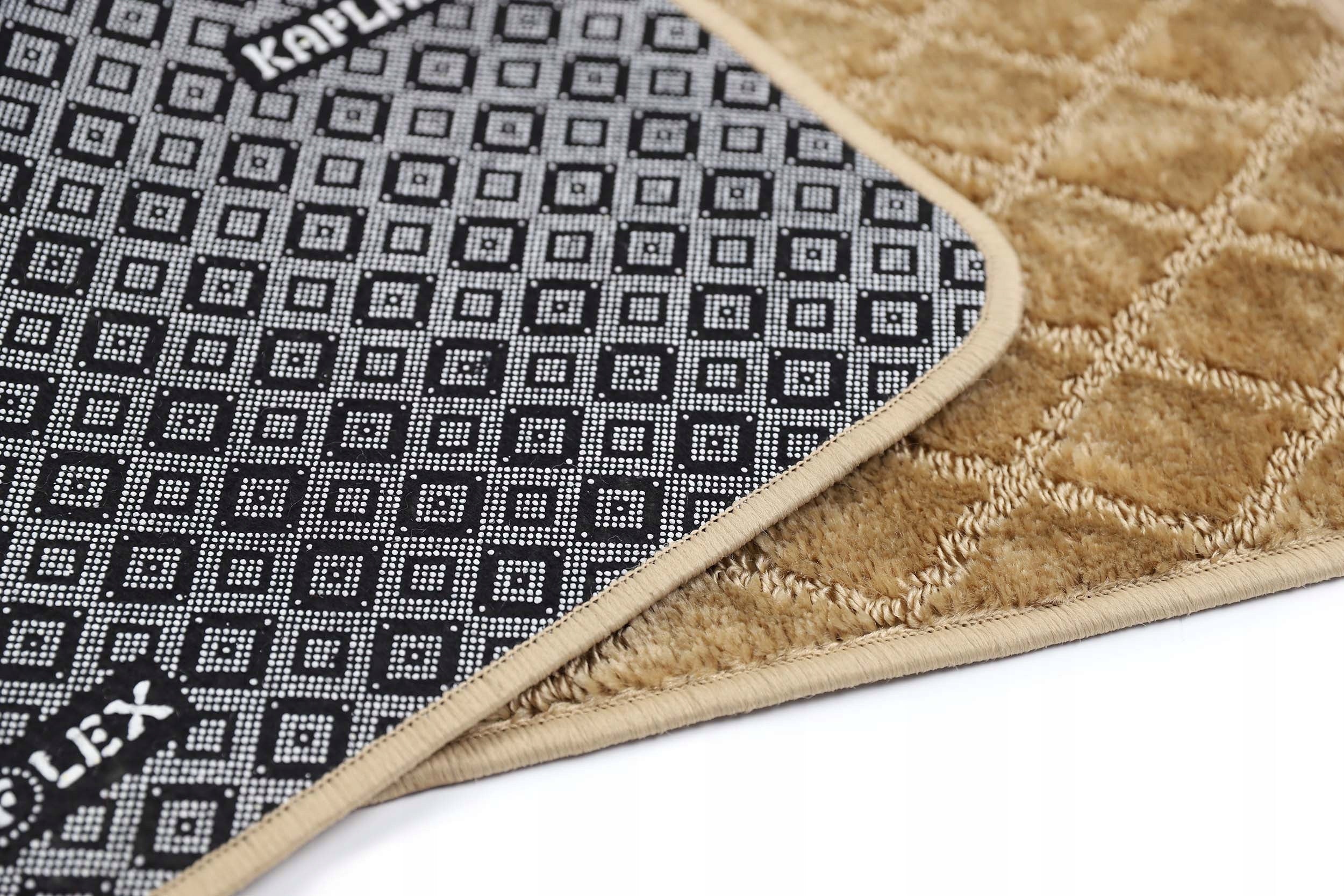 BATHROOM RUG NON-SLIP LARGE ELEGANT 3D BEIGE GOLD 100X150 cm Length 150 cm