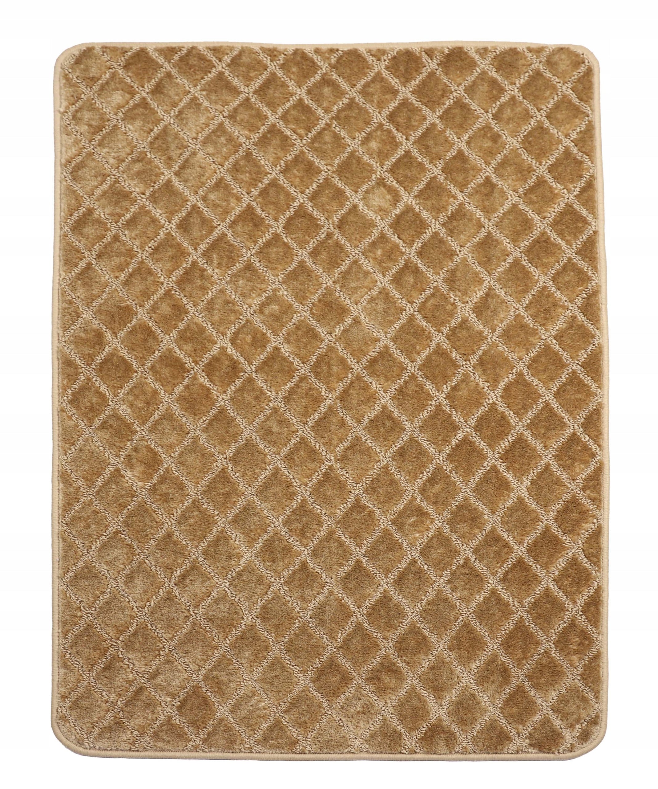 BATHROOM RUG NON-SLIP LARGE ELEGANT 3D BEIGE GOLD 80X120 cm Brand ELSIMONE CARPET