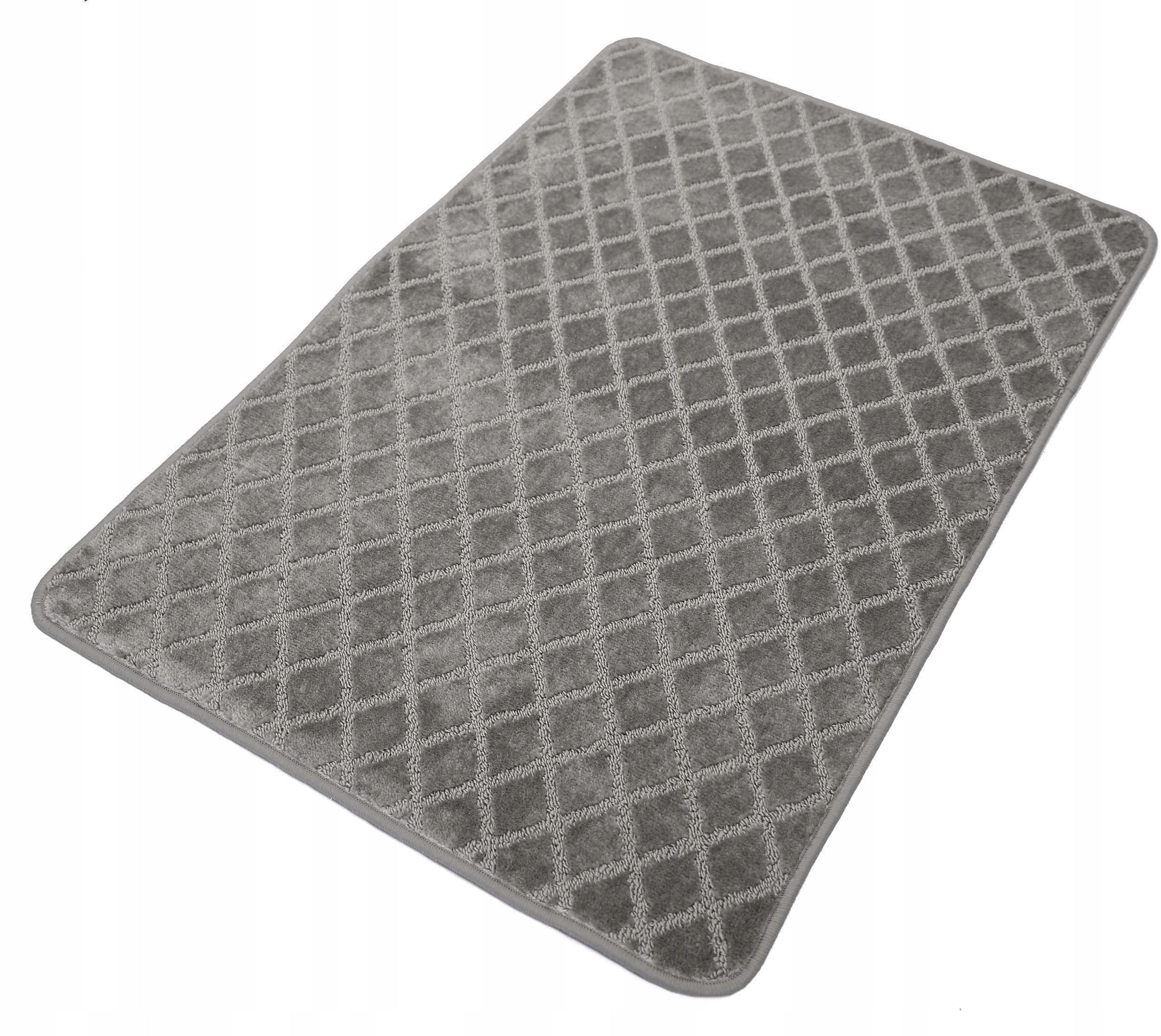 BATHROOM RUG NON-SLIP LARGE ELEGANT 3D GREY 100X150 cm Brand ELSIMONE CARPET