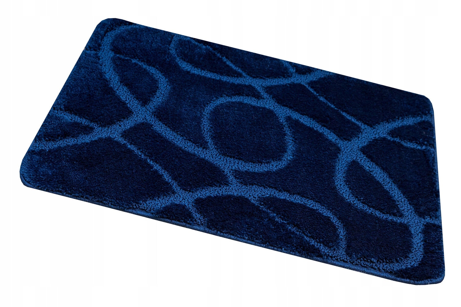 BATHROOM RUG NON-SLIP MAT NAVY BLUE STRIPED KOBE 50x80 cm Brand Akcila
