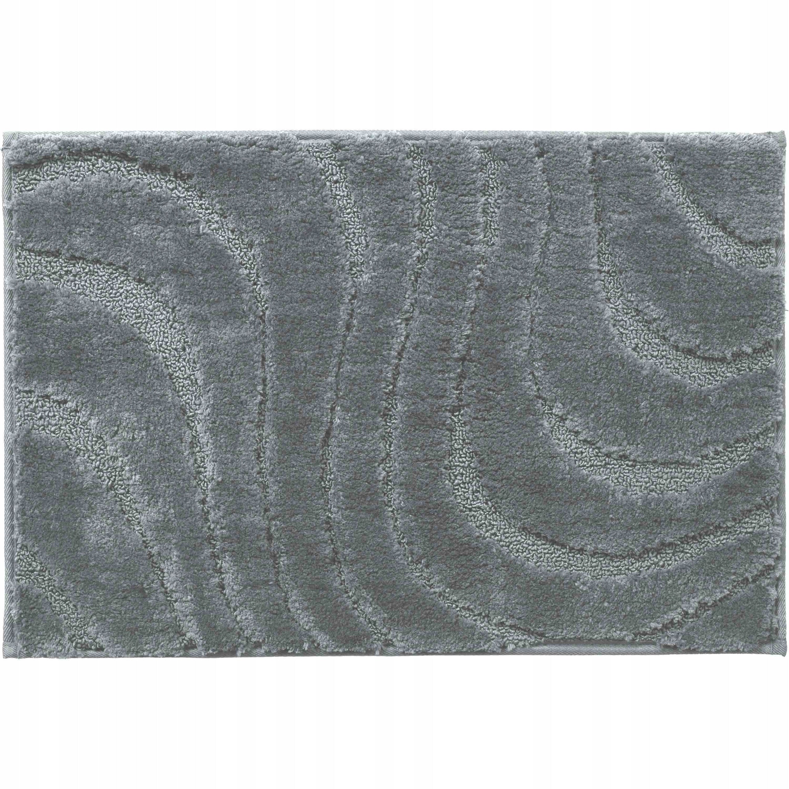 BATHROOM RUG NON-SLIP MICROFIBER 40x60 GREY THICK MAT Thickness 15 mm