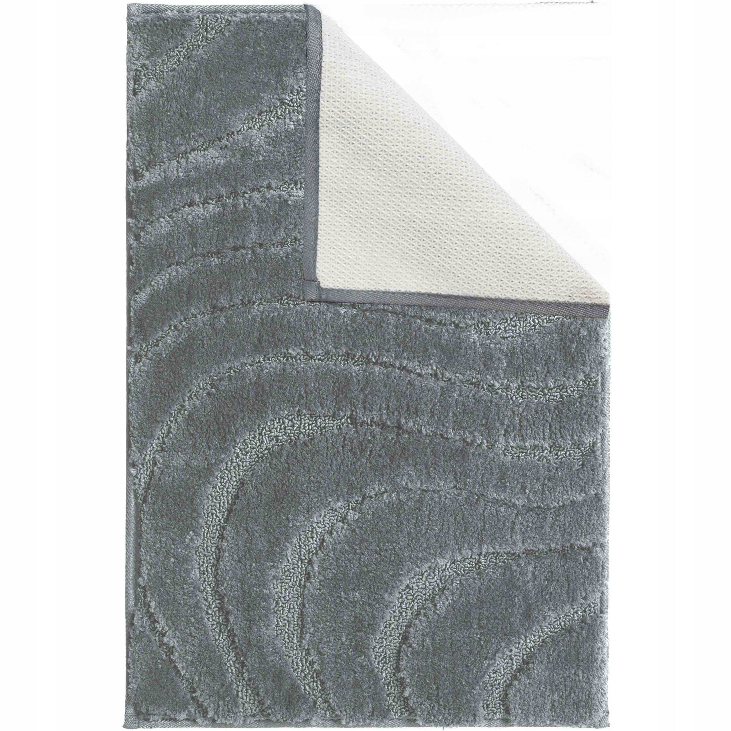 BATHROOM RUG NON-SLIP MICROFIBER 40x60 GREY THICK MAT