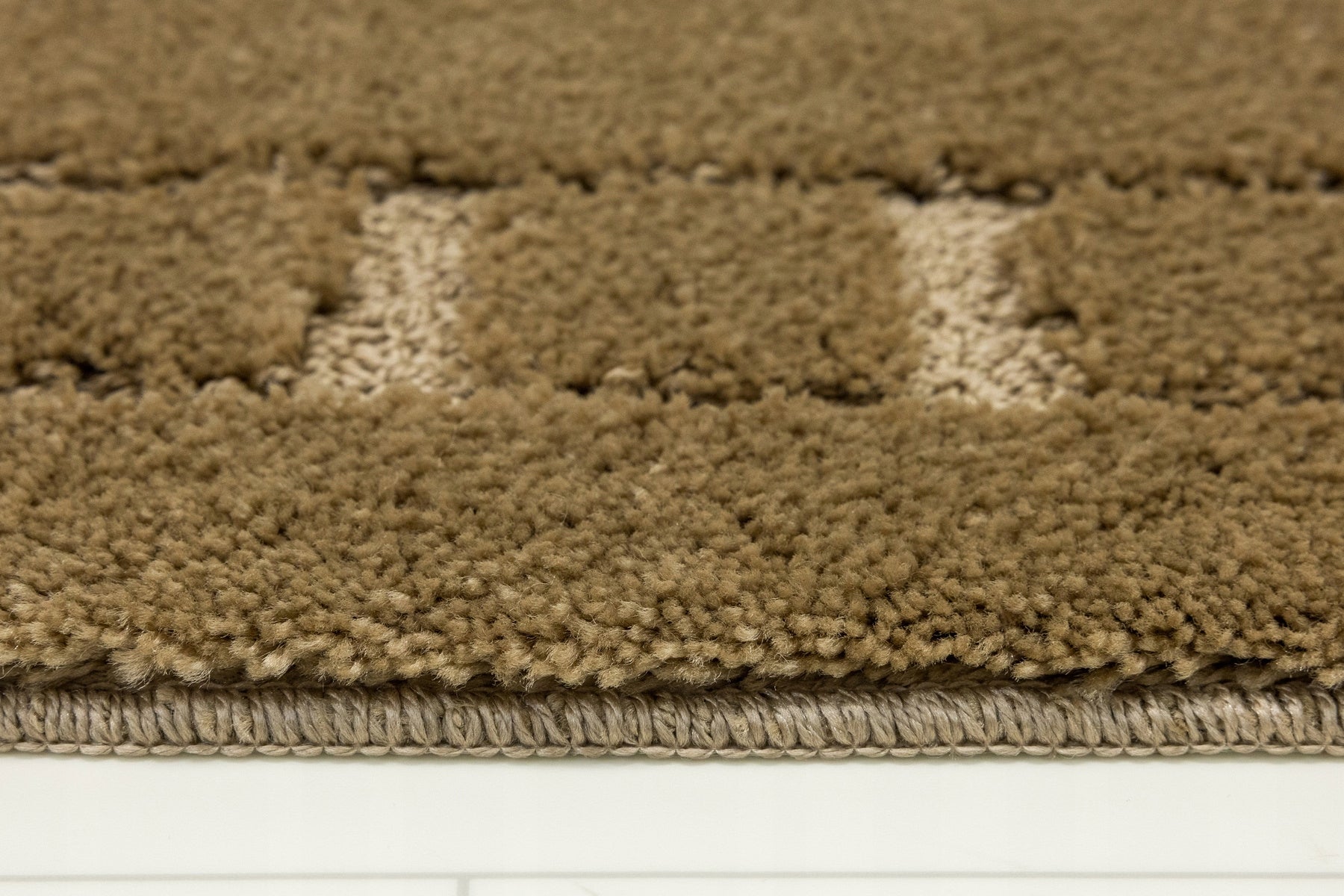 BATHROOM RUG NON-SLIP OVAL BEIGE SOFT MAT OCEAN 60x100 cm Thickness 25 mm