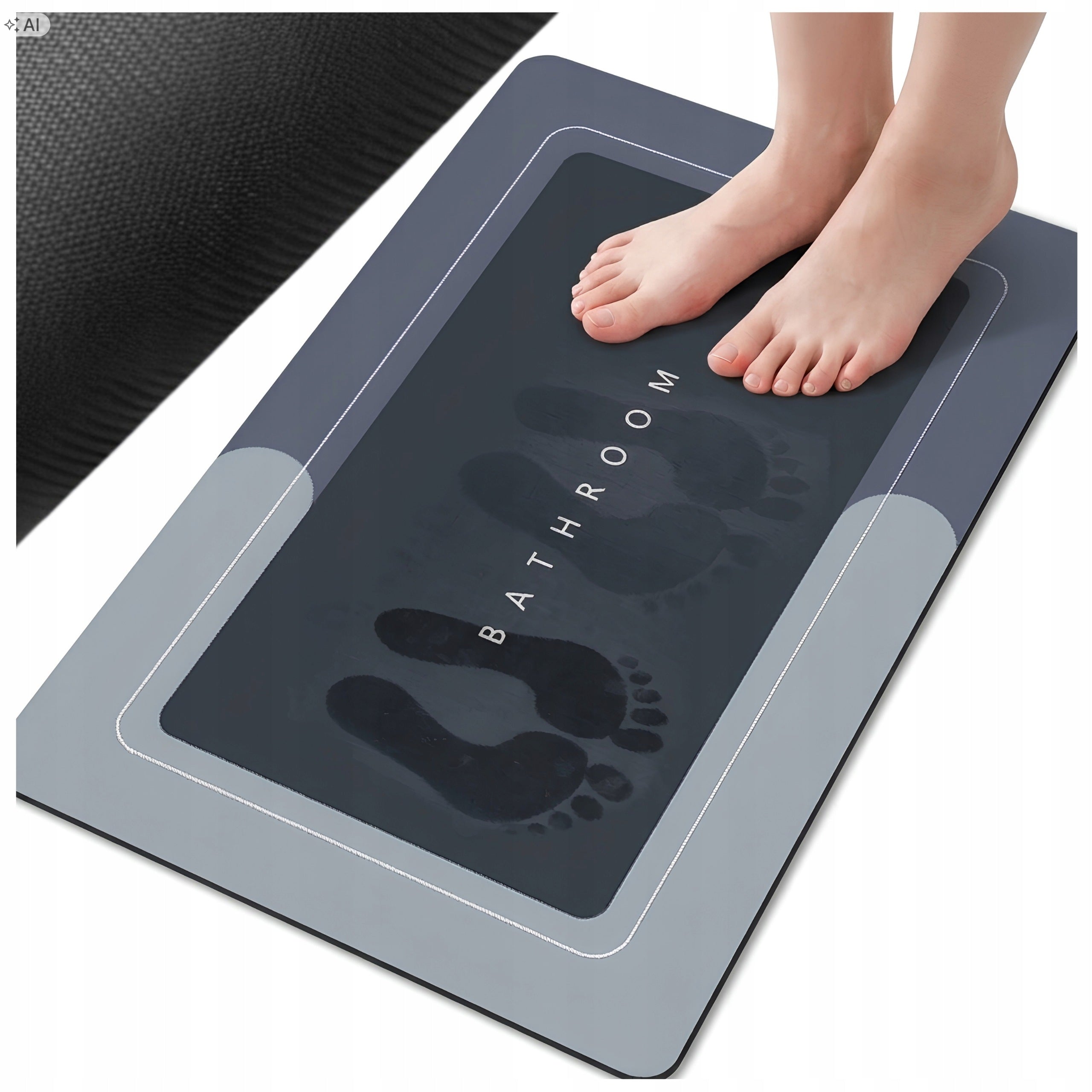 BATHROOM RUG NON-SLIP QUICK-DRYING BATHROOM MAT 60x40 cm