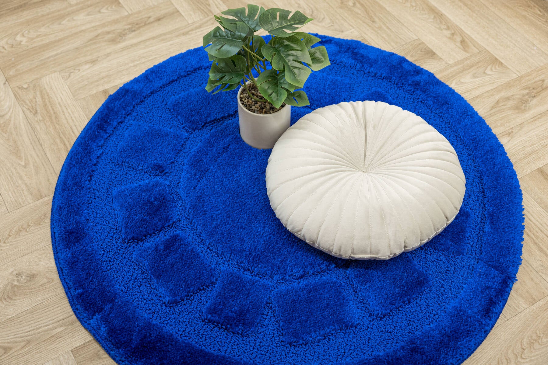 BATHROOM RUG NON-SLIP ROUND FOR TOILET BLUE OCEAN D. 67 cm Product width 67 cm