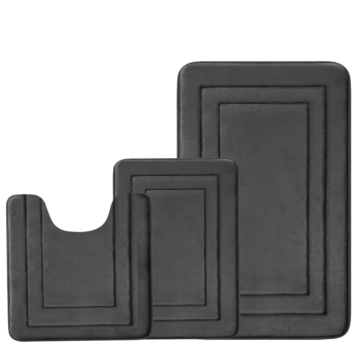 BATHROOM RUG NON-SLIP SET OF 3 LARGE SOFT