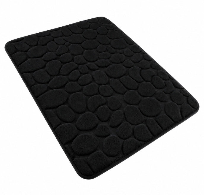 BATHROOM RUG NON-SLIP SOFT MAT Black ABSORBENT 60x40