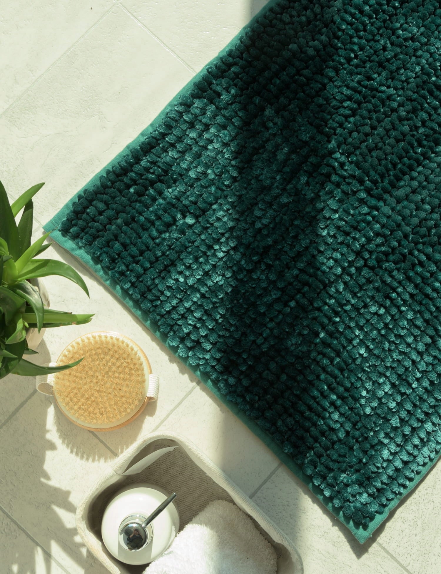 BATHROOM RUG NON-SLIP SOFT THICK CAN BE WASHED 60x90cm GREEN EAN (GTIN) 5904169725178