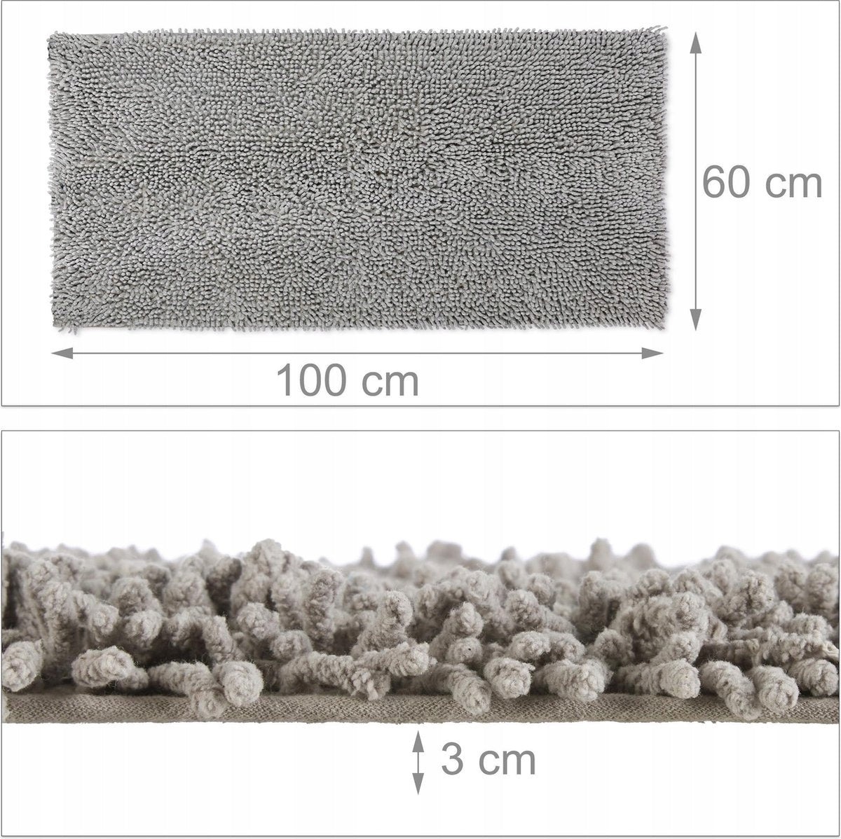 BATHROOM RUG NON-SLIP SUPER SOFT SHAGGY 60x100 EAN (GTIN) 4052025940201