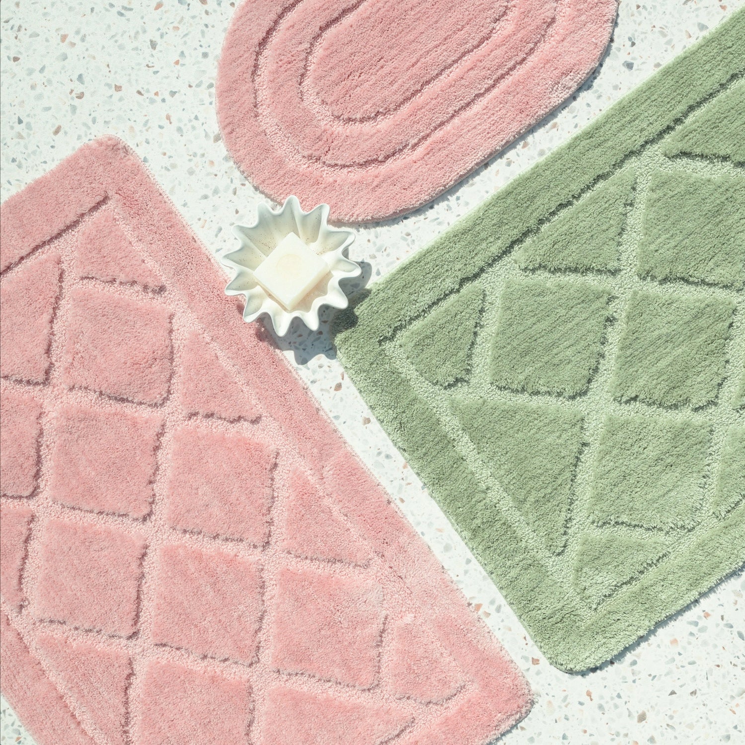 BATHROOM RUG NON-SLIP WASHABLE SOFT ABSORBENT MAT 40x60cm Thickness 18 mm