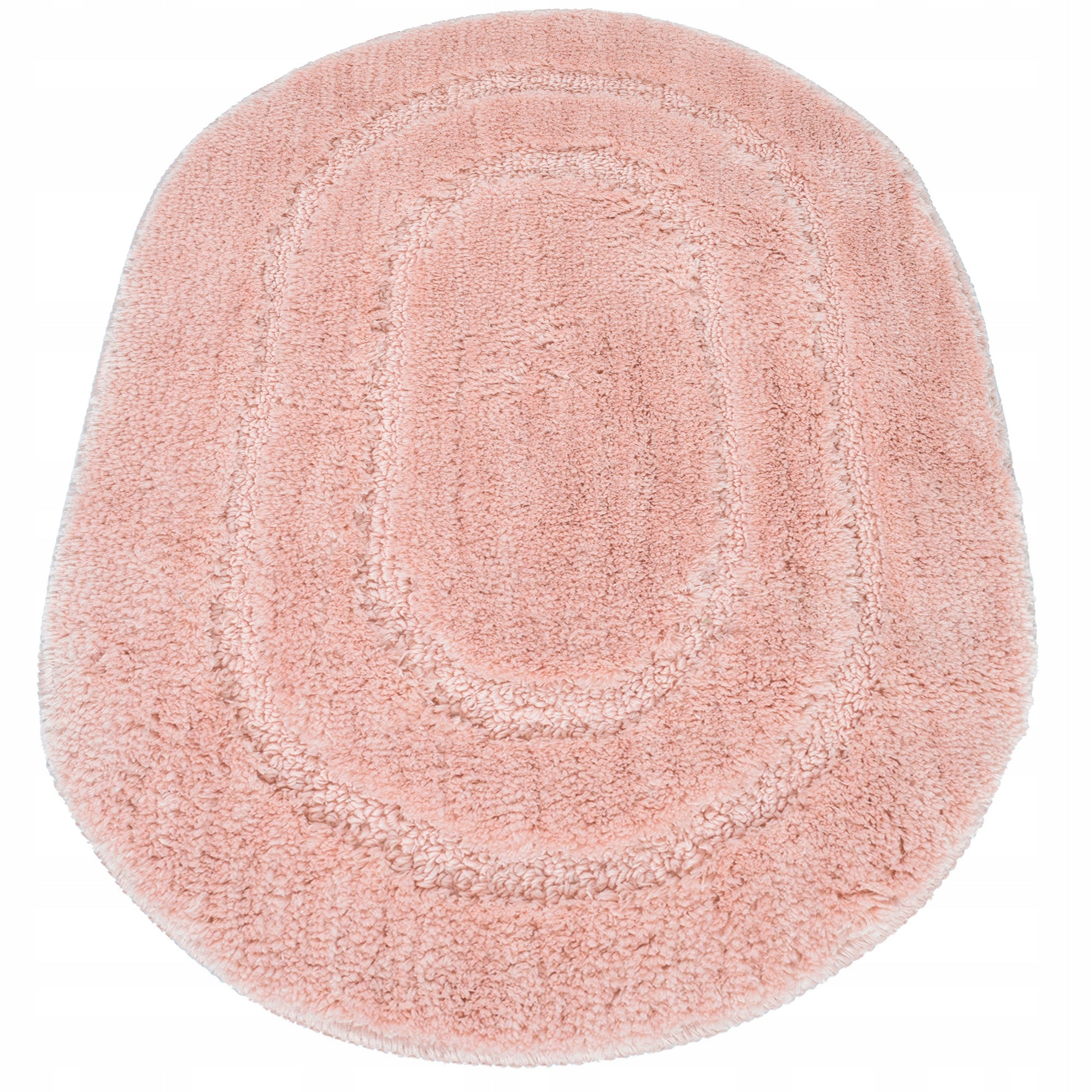 BATHROOM RUG OVAL SOFT FLUFFY NON-SLIP FOR WASHING 40x60CM