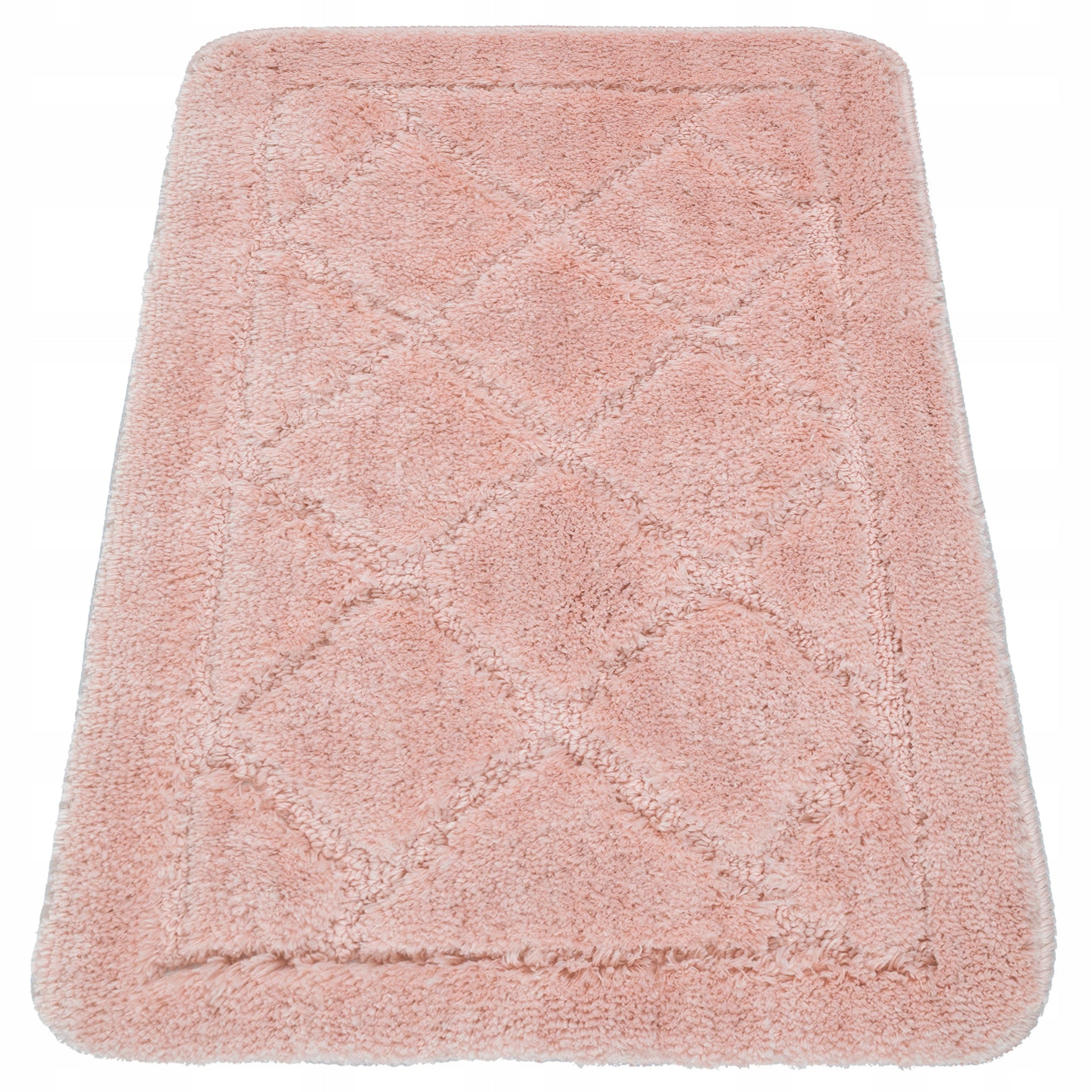 BATHROOM RUG PINK NON-SLIP 50x80cm SOFT FLUFFY ABSORBENT