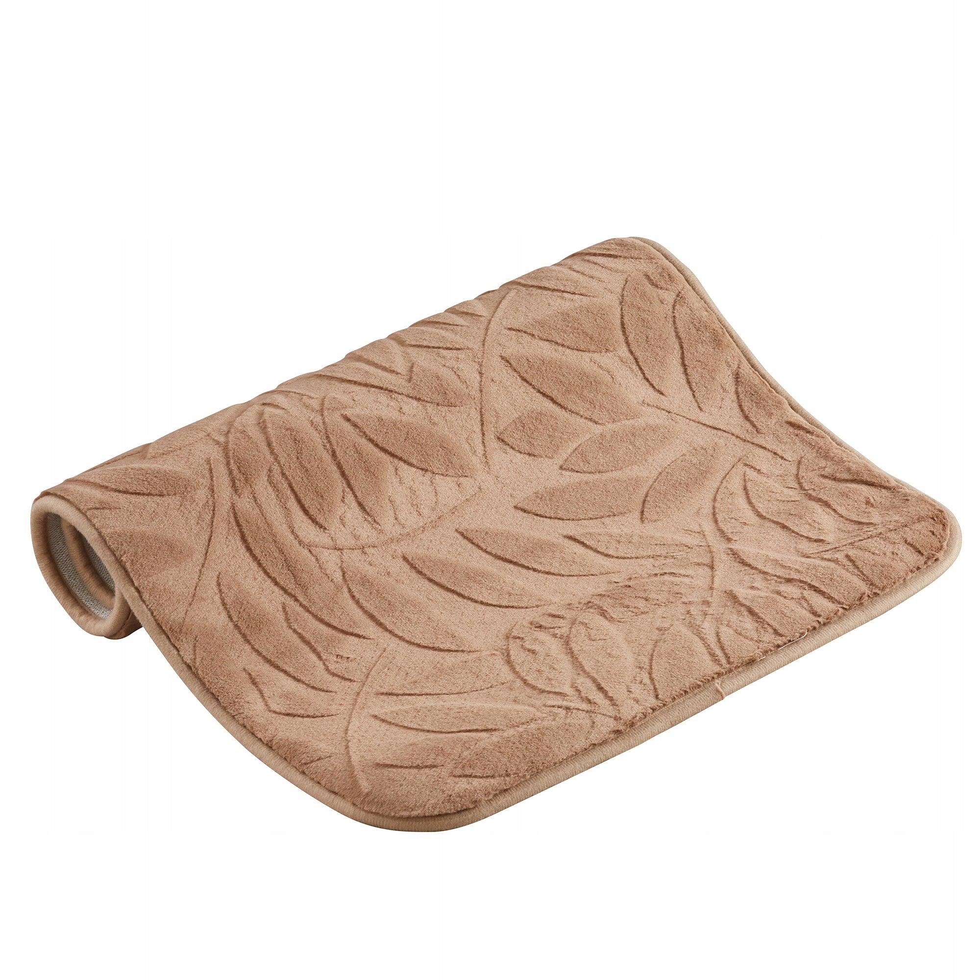 BATHROOM RUG PLUSH BEIGE NON-SLIP SOFT FOR WASHING 50x80