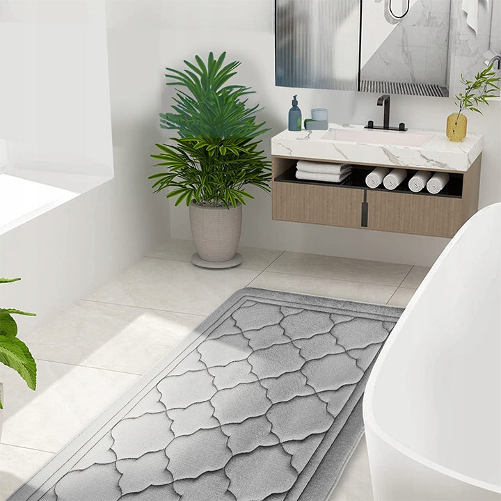 BATHROOM RUG QUICK-DRYING MAT 50X80 NON-SLIP SOFT PATTERNS Manufacturer code Dywanik łazienkwoy