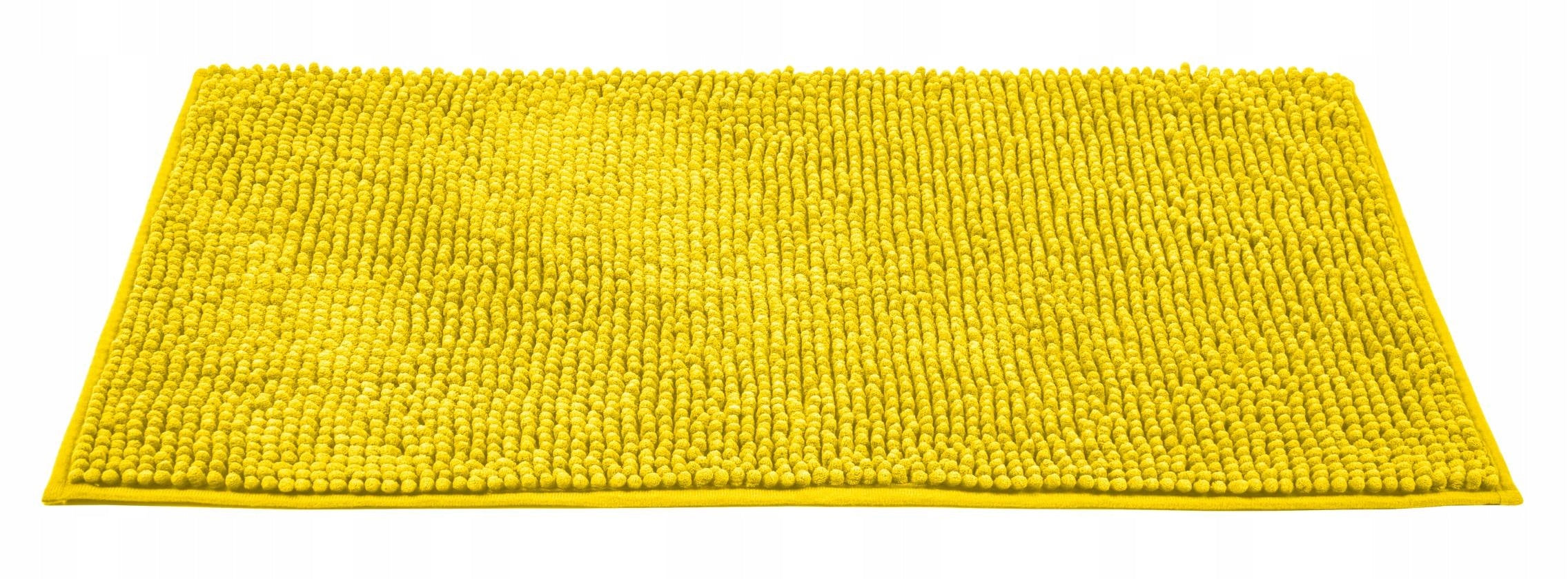 BATHROOM RUG RECTANGULAR YELLOW SYNTHETIC FOR BATHROOM 80 x 50 cm Length 80 cm