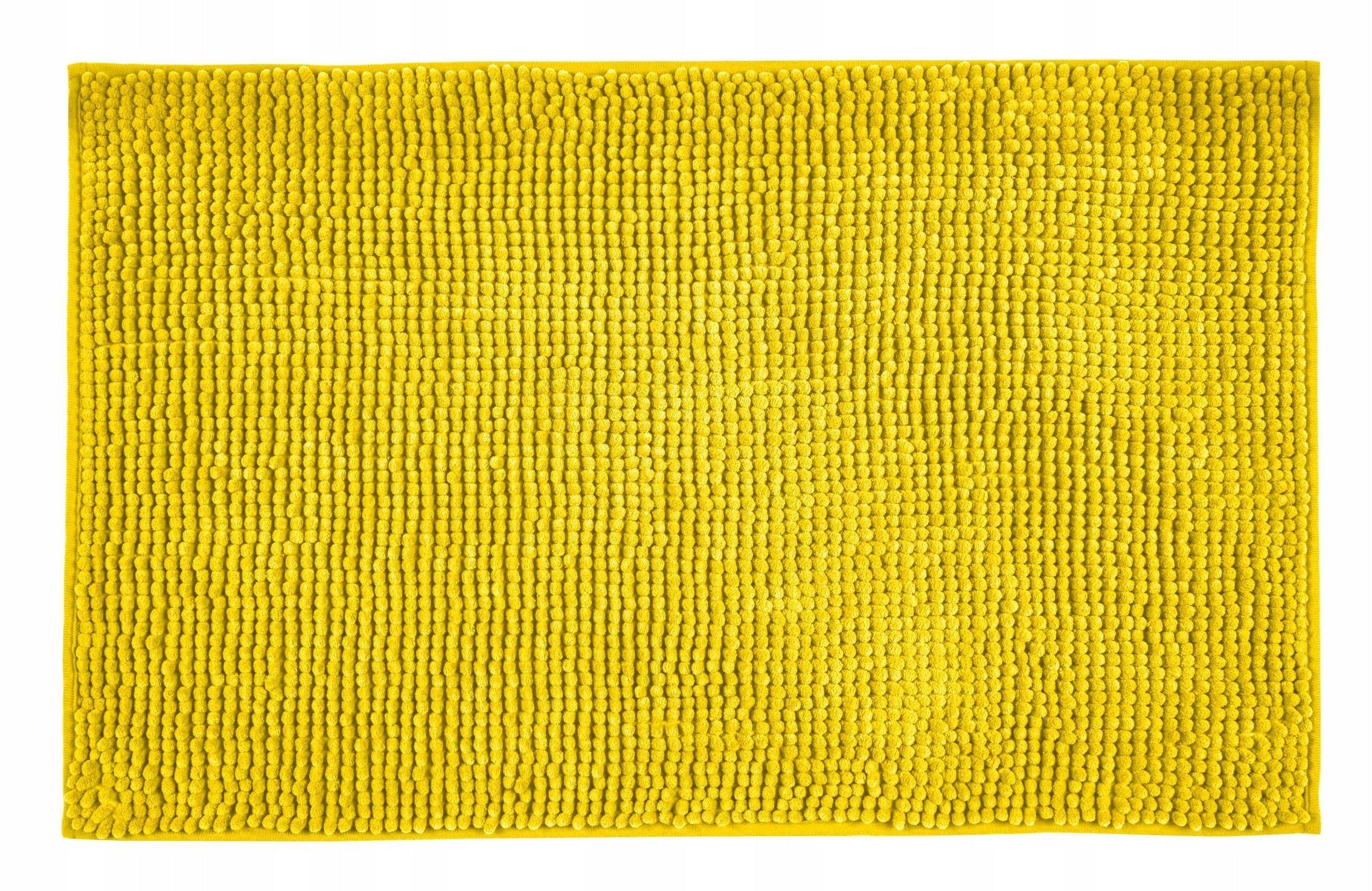 BATHROOM RUG RECTANGULAR YELLOW SYNTHETIC FOR BATHROOM 80 x 50 cm Product width 50 cm