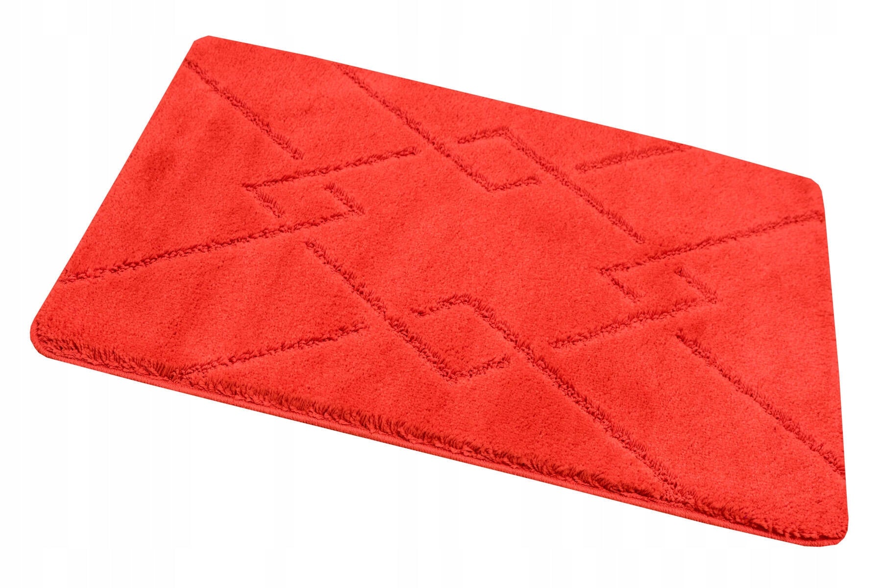 BATHROOM RUG RED NON-SLIP IN DIAMONDS MAT MORENO 60x100 cm Product width 60 cm