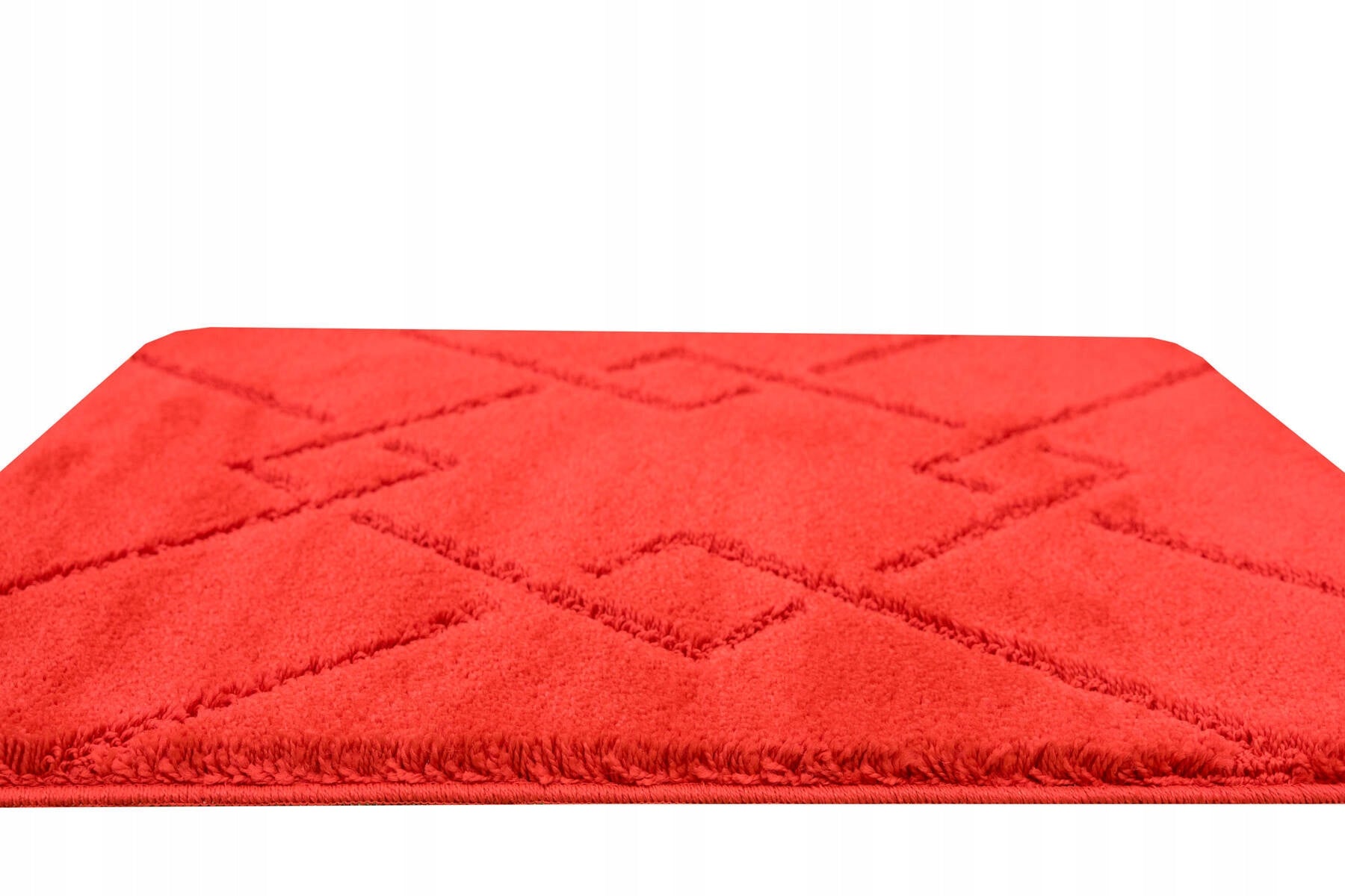 BATHROOM RUG RED NON-SLIP IN DIAMONDS MAT MORENO 60x100 cm Thickness 25 mm