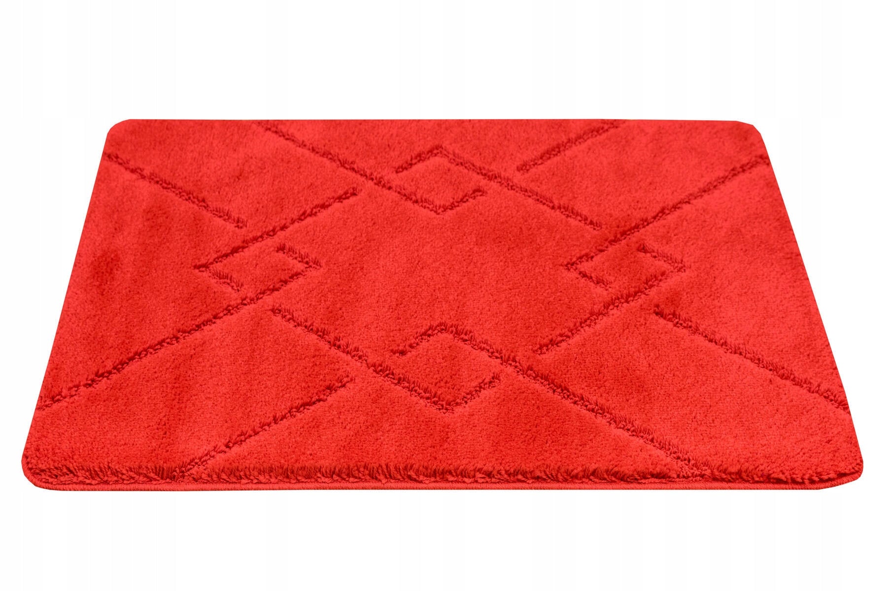 BATHROOM RUG RED NON-SLIP IN DIAMONDS MAT MORENO 60x100 cm