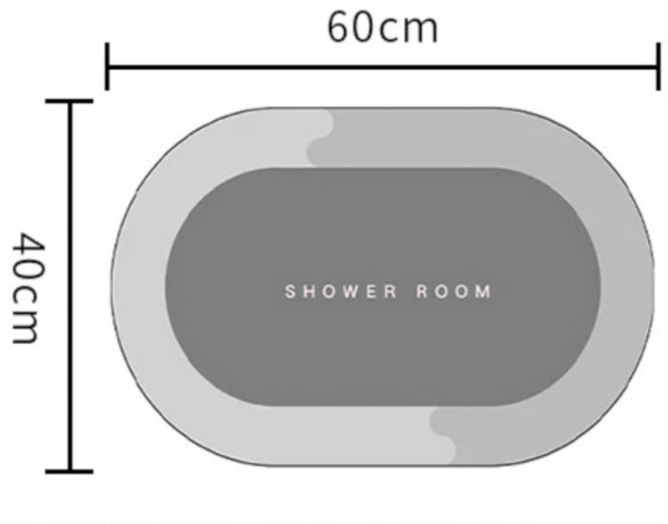 BATHROOM RUG ROUND QUICK DRYING 40x60 FOAM BATHROOM MAT Brand SNM