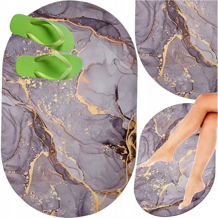 BATHROOM RUG ROUND QUICK DRYING 40x60 FOAM BATHROOM MAT