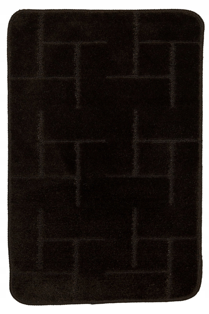 BATHROOM RUG RUBBERIZED SET 2-cz SOFT BROWN WENGE TERAMO Brand Akcila