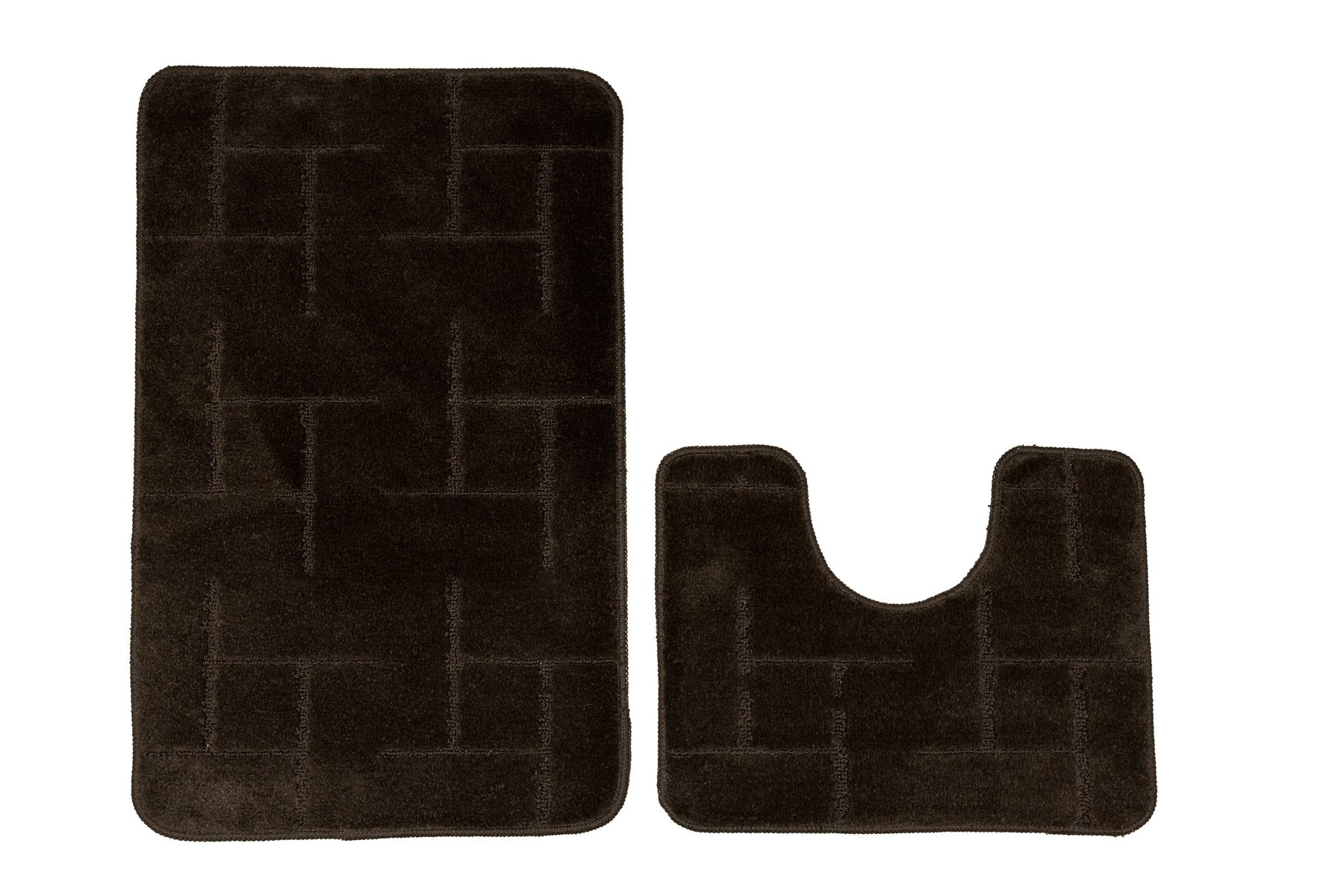 BATHROOM RUG RUBBERIZED SET 2-cz SOFT BROWN WENGE TERAMO Manufacturer code teramo wenge 2cz