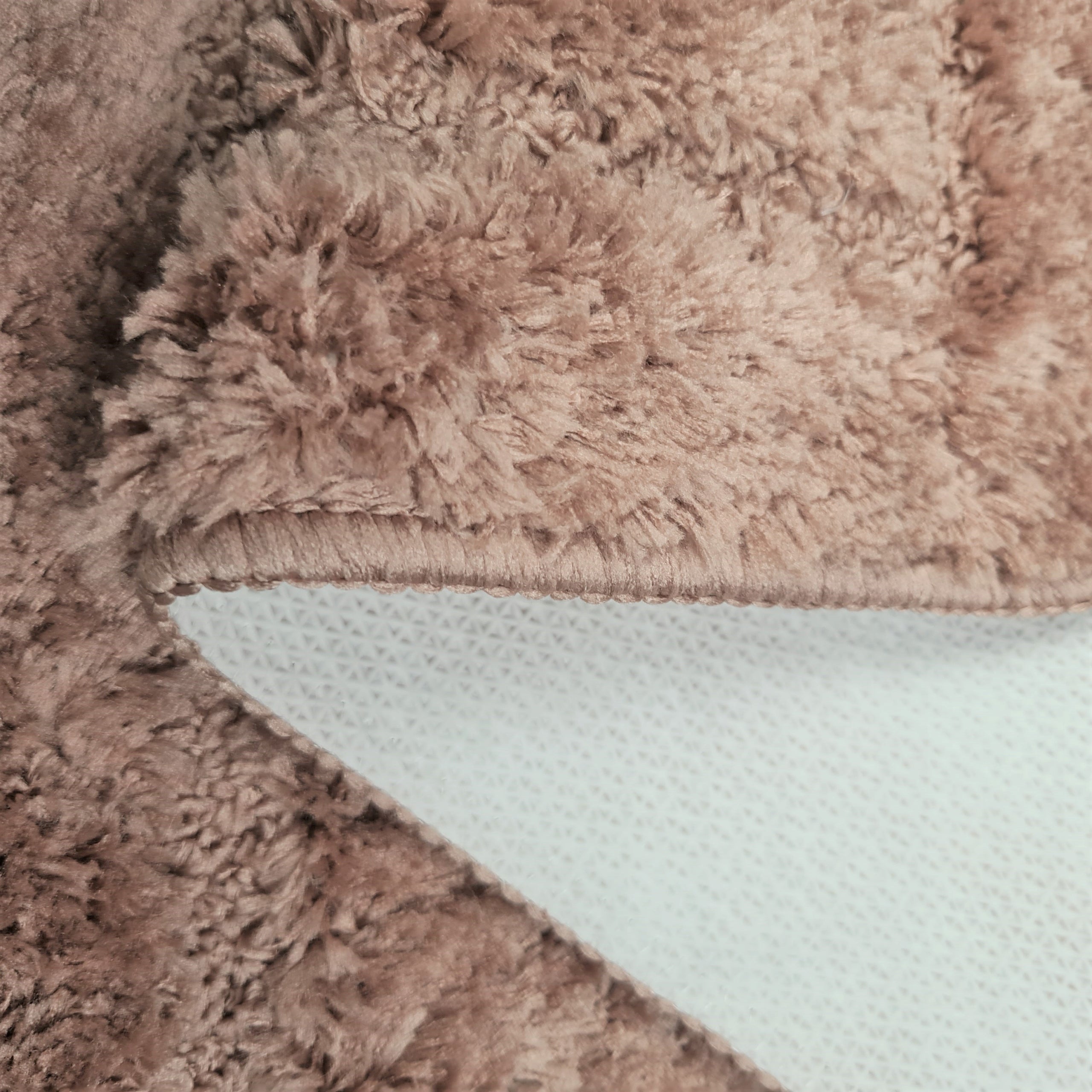 BATHROOM RUG SET 2pcs BROWN BATHROOM RUGS RUBBERIZED Thickness 8 mm