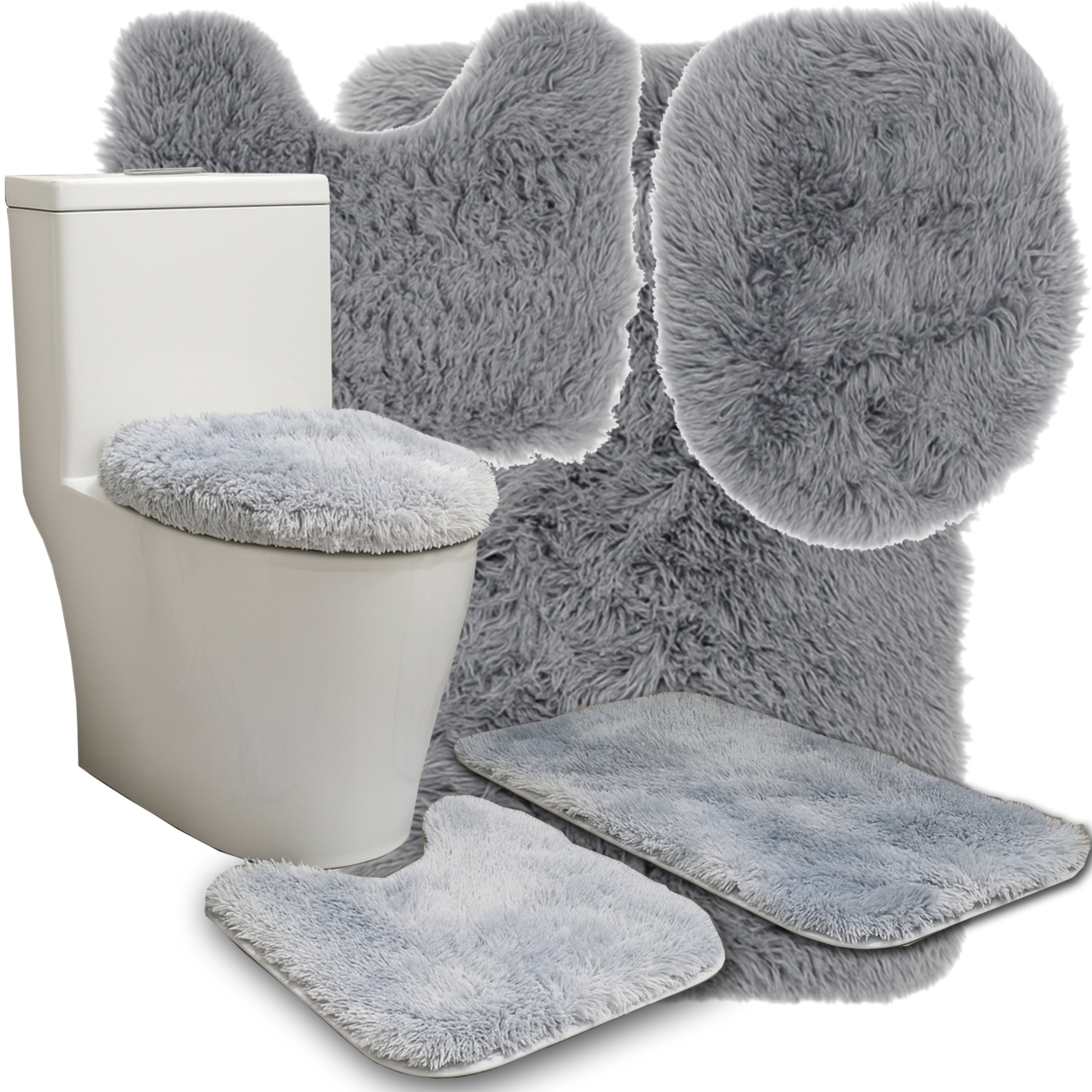 BATHROOM RUG SET 3IN1 QUICK DRYING FOR BATHROOM NON-SLIP 80CM