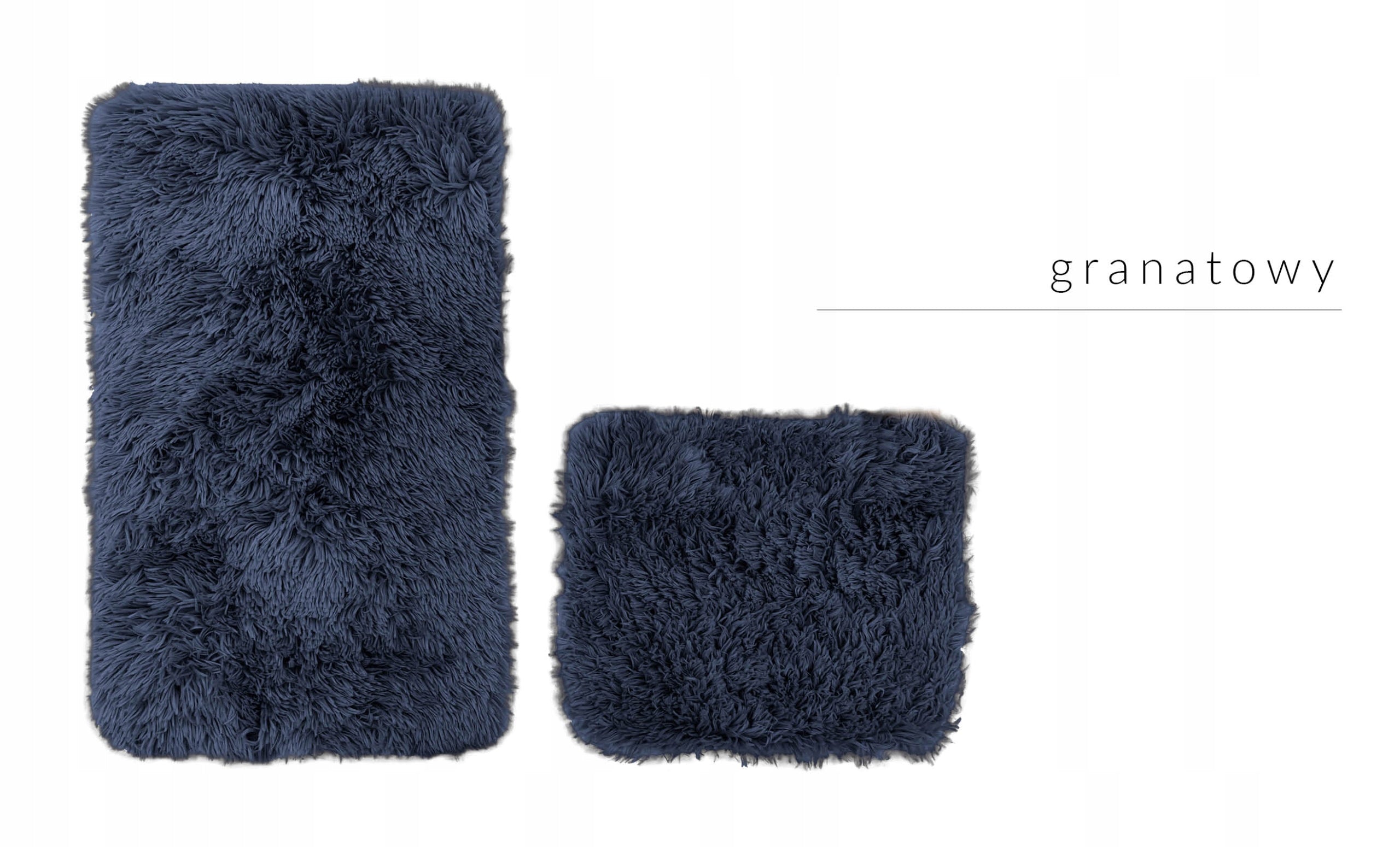 BATHROOM RUG SET NON-SLIP 2-PIECE NAVY BLUE EAN (GTIN) 5908253142339