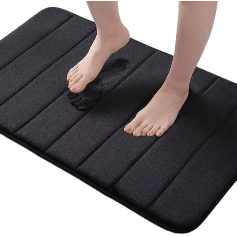 BATHROOM RUG SHOWER MAT BATHTUB SOFT BLACK 40X60