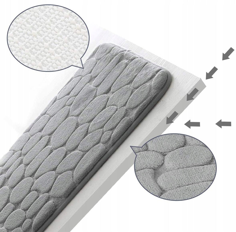 BATHROOM RUG SOFT ABSORBENT NON-SLIP 50 x 80CM LARGE MEMORY FOAM Length 80 cm