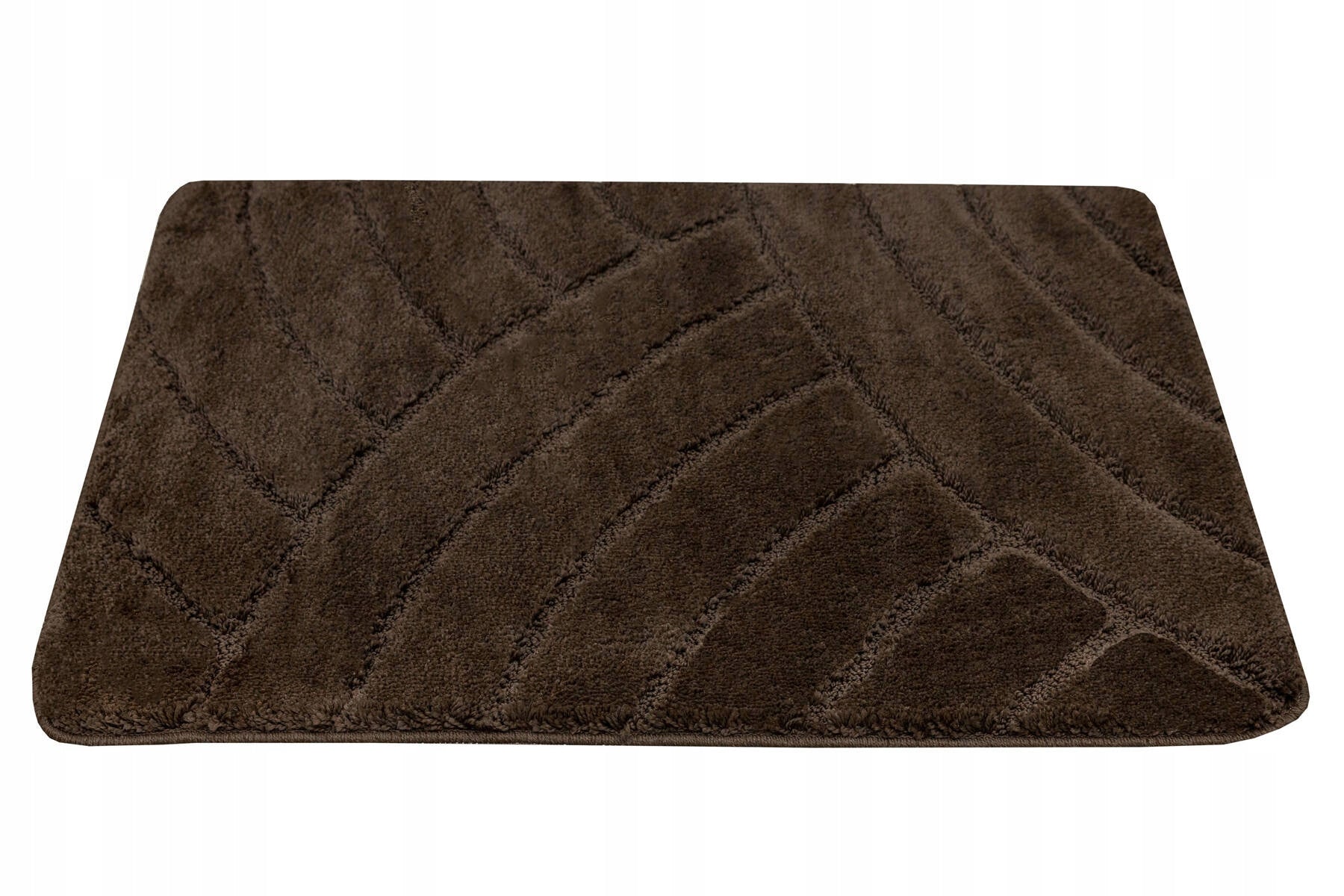 BATHROOM RUG TOILET MAT NON-SLIP BROWN WENGE 50x60 cm