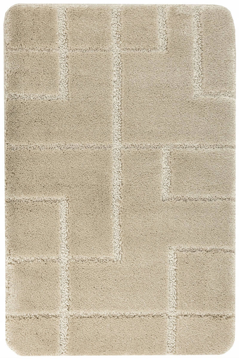 BATHROOM RUG TOILET NON-SLIP SOFT BEIGE MAT INEZ 60x100 cm Product width 60 cm