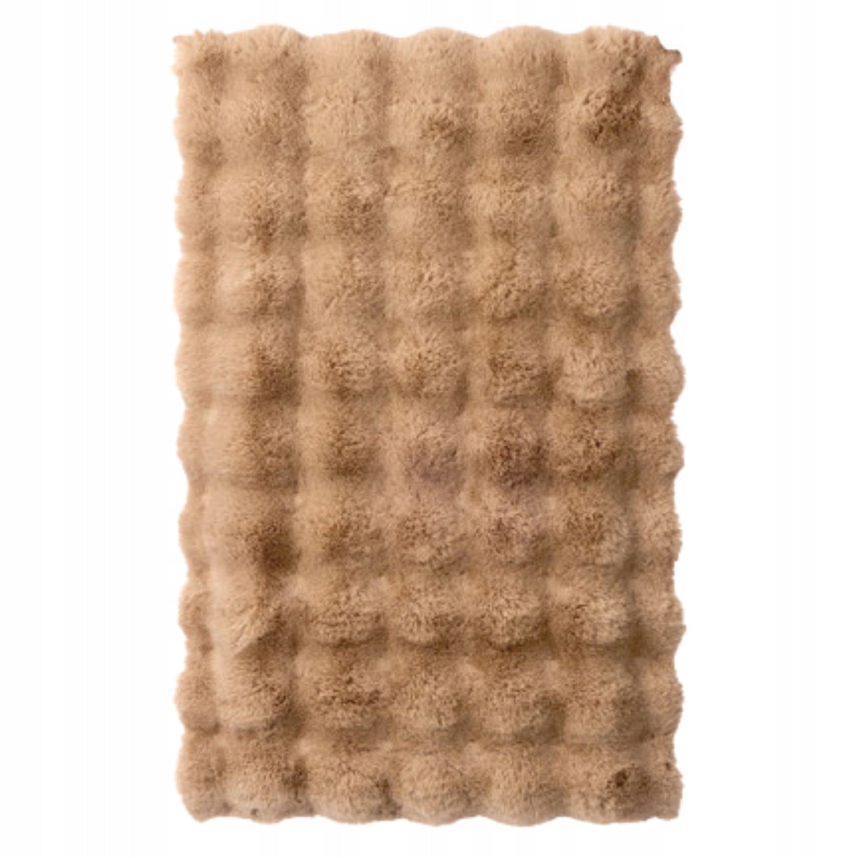 BATHROOM RUG TOILET QUICK-DRYING MAT 80X50 CM BEIGE SOFT SHAGGY HAIR Product width 50 cm