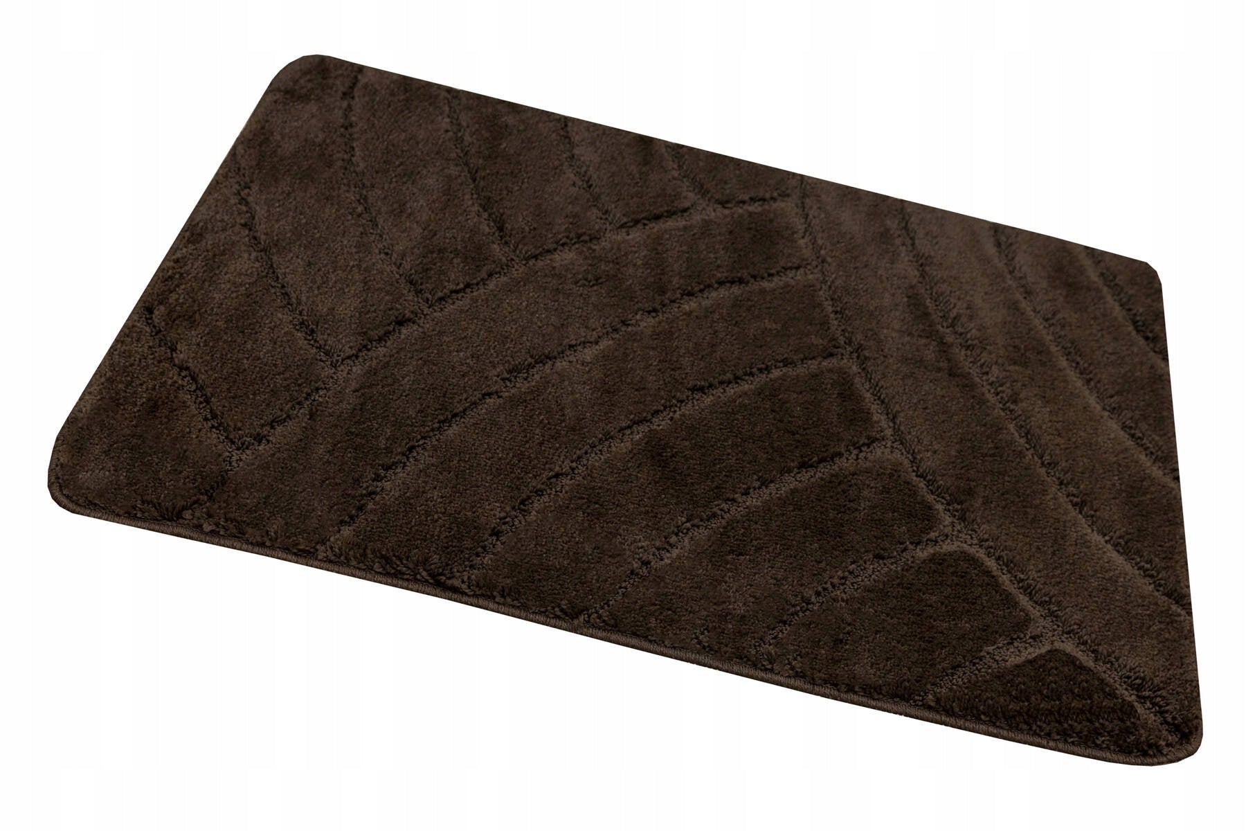 BATHROOM RUG TOILETS RUBBERIZED BROWN WENGE MAT SASH 50x80 cm Brand Akcila