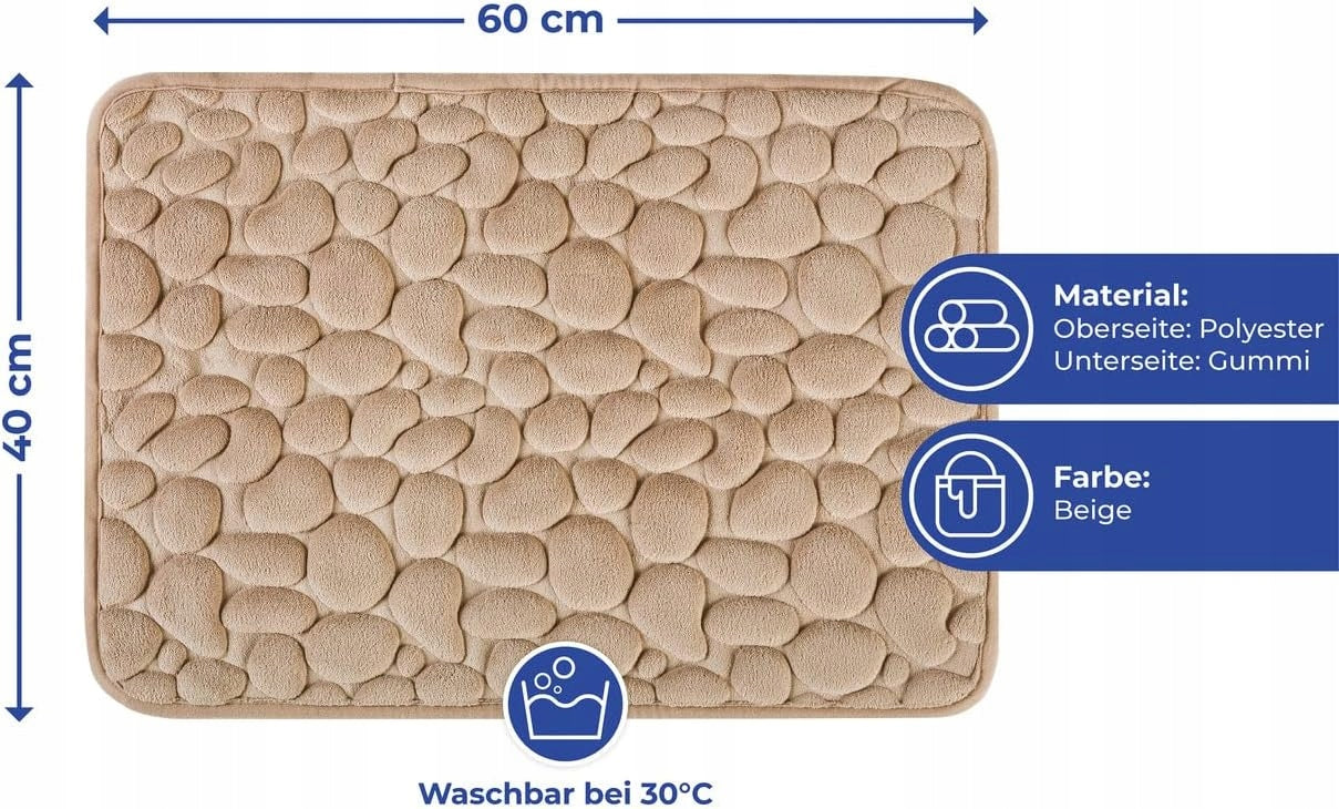 BATHROOM RUG WENKO QUICK-DRYING ANTI-SLIP BEIGE Brand Wenko