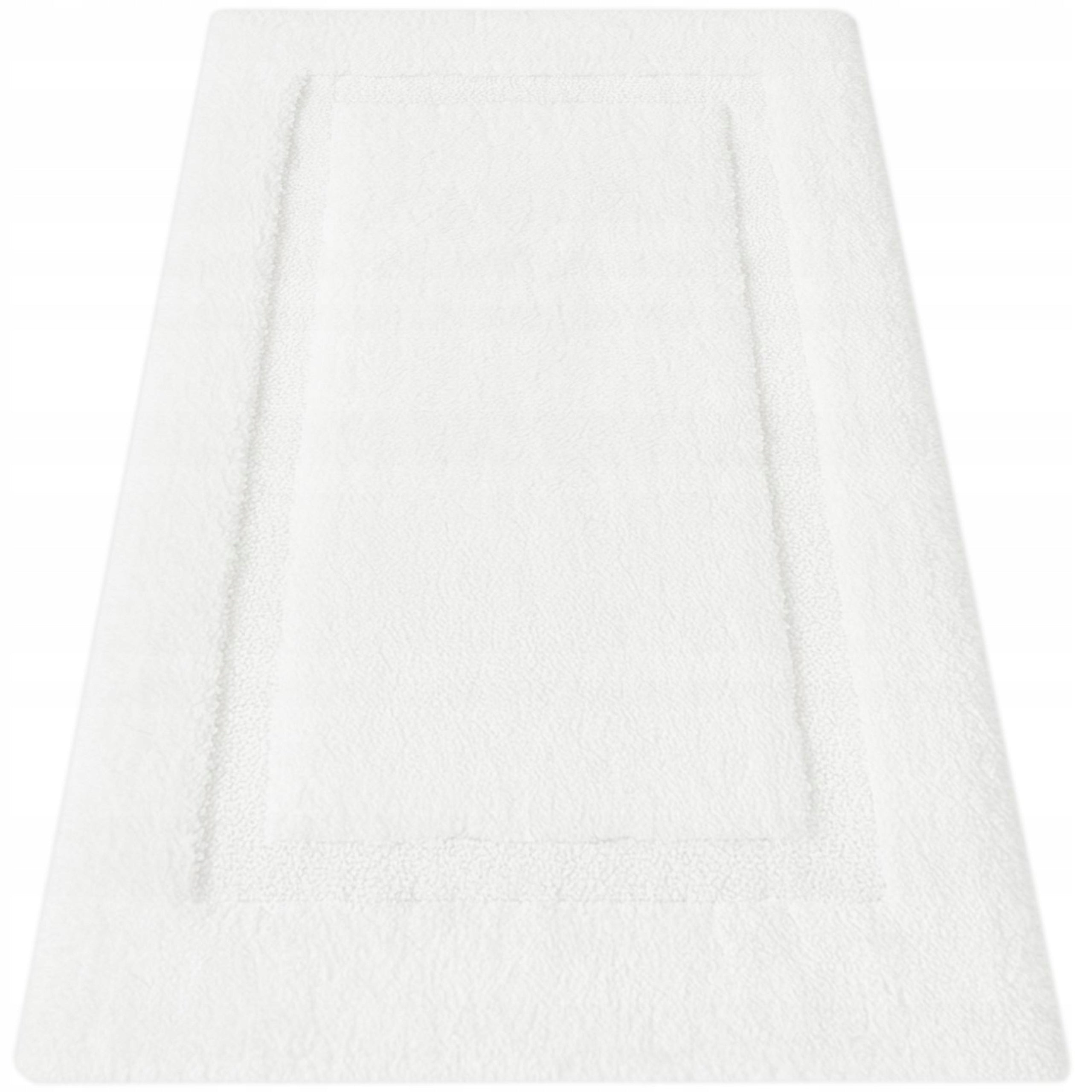 BATHROOM RUG WHITE 50x80 NON-SLIP FOR BATHROOM ELEGANT WHITE Manufacturer code OXIDE - DYWANIK SOFTLUX 50X80 BIAŁY