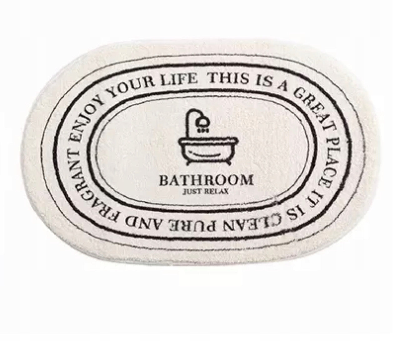 BATHROOM RUG WHITE FLUFFY LDY-51 Product width 50 cm