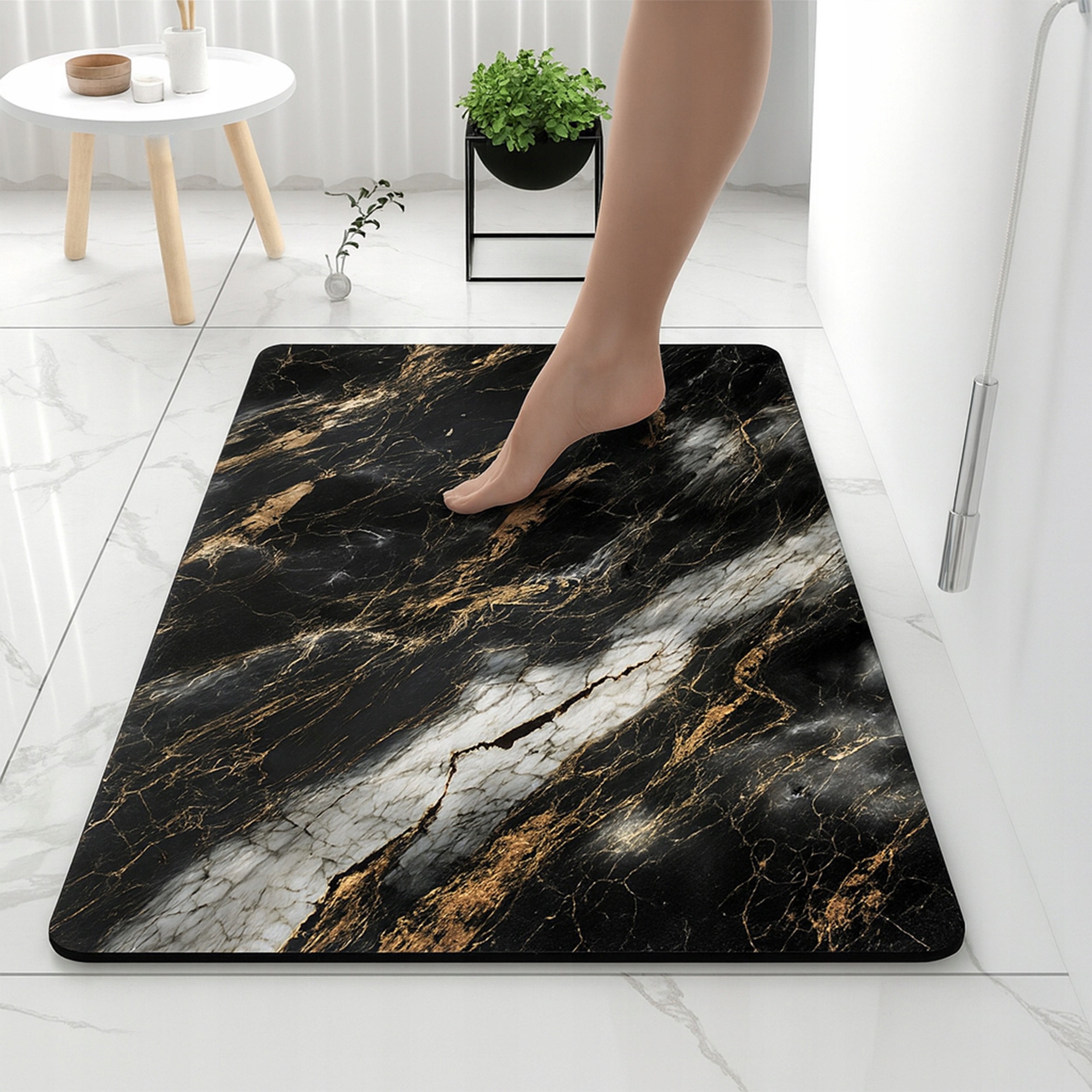 BATHROOM RUG XXL BATHROOM MAT NON-SLIP QUICK-DRYING 50x80cm Product width 50 cm
