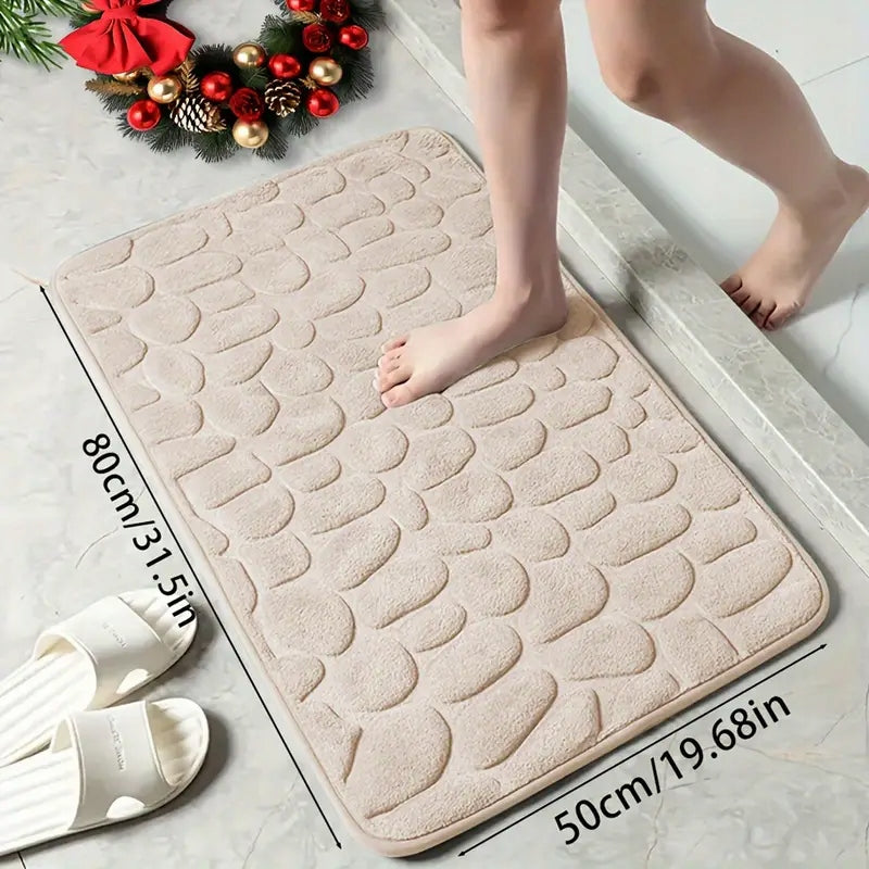 BATHROOM RUGS BEIGE NON-SLIP SET OF 2 SOFT WASHABLE Manufacturer code P124278