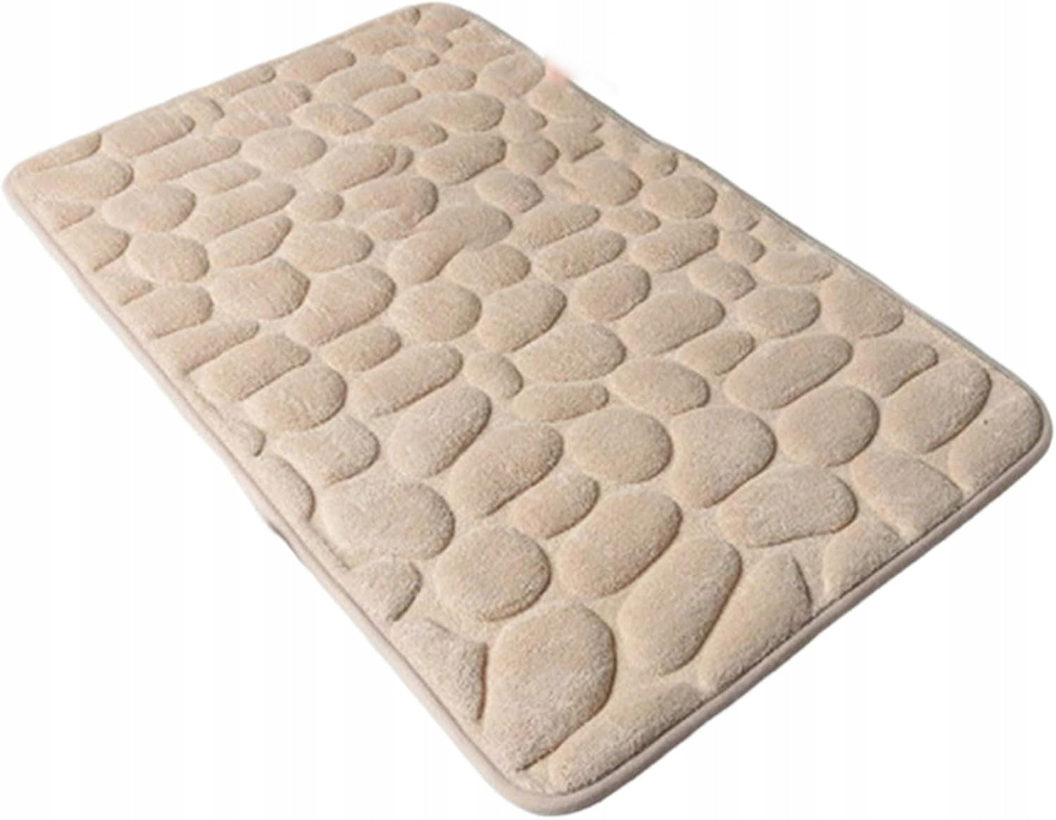 BATHROOM RUGS BEIGE NON-SLIP SET OF 2 SOFT