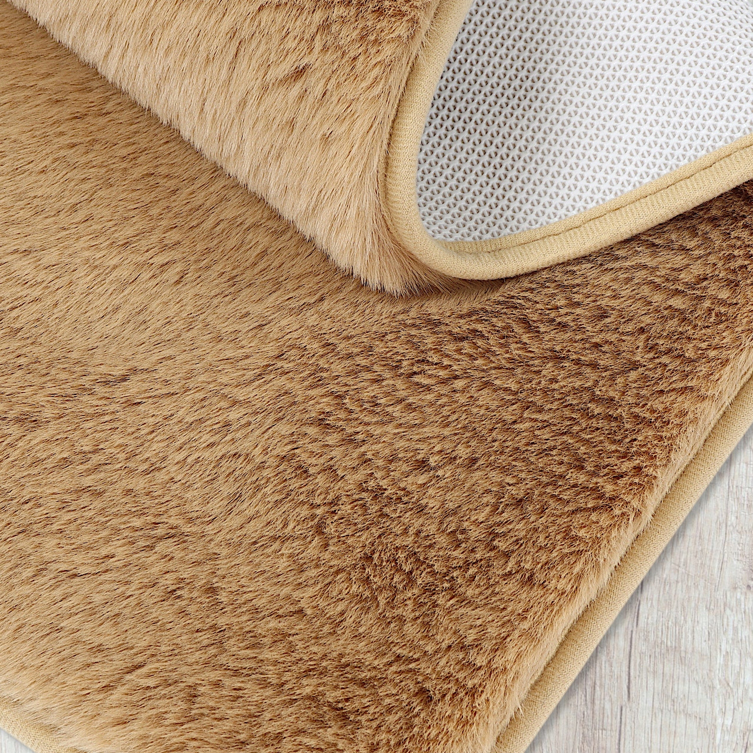 BATHROOM RUGS NON-SLIP SET 3 PIECE BEIGE QUICK-DRYING Thickness 20 mm