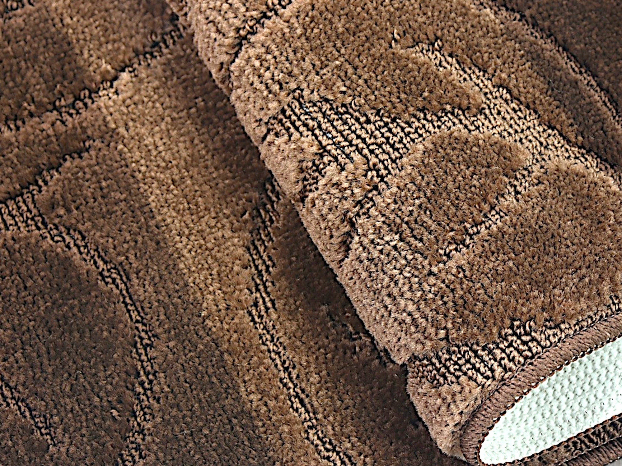 BATHROOM RUGS NON-SLIP SET OF 2 MODERN BROWN Manufacturer code dywanik łazienkowy antypoślizgowy komplet
